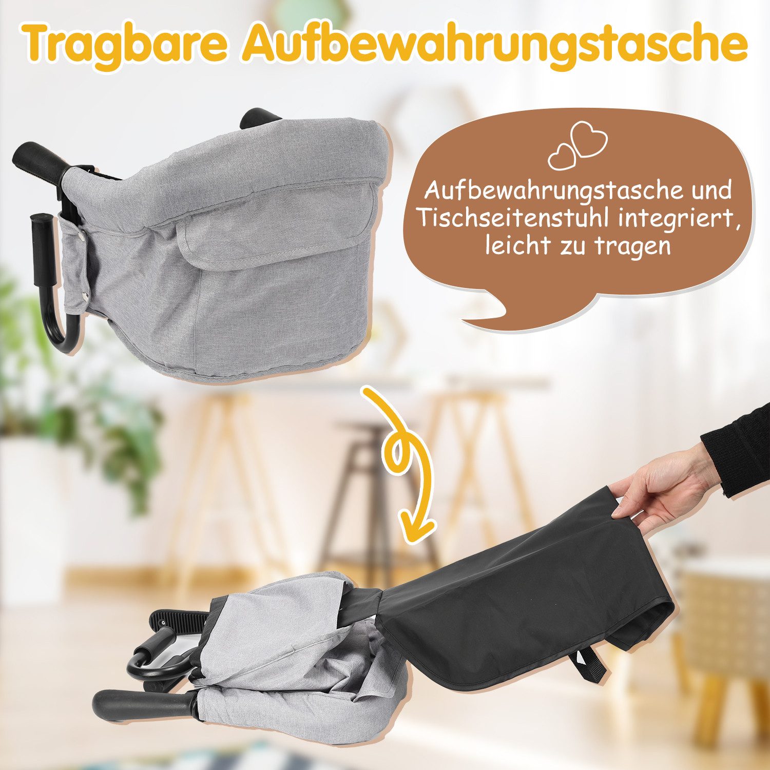 Clanmacy Tischsitz Tischsitz für Babys Kinderstuhl Faltbar Kindersitz Sitze günstig online kaufen