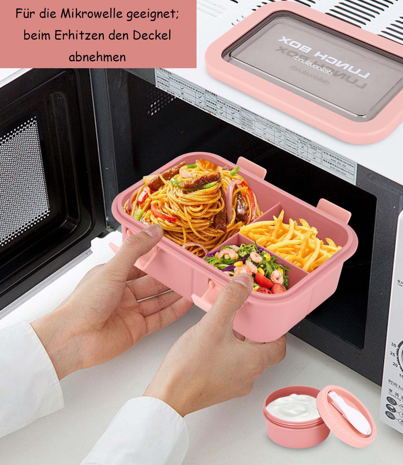 Agger Lunchbox für Kinder und Erwachsene, Brotdose mit Fächern – Bild 3 von 5