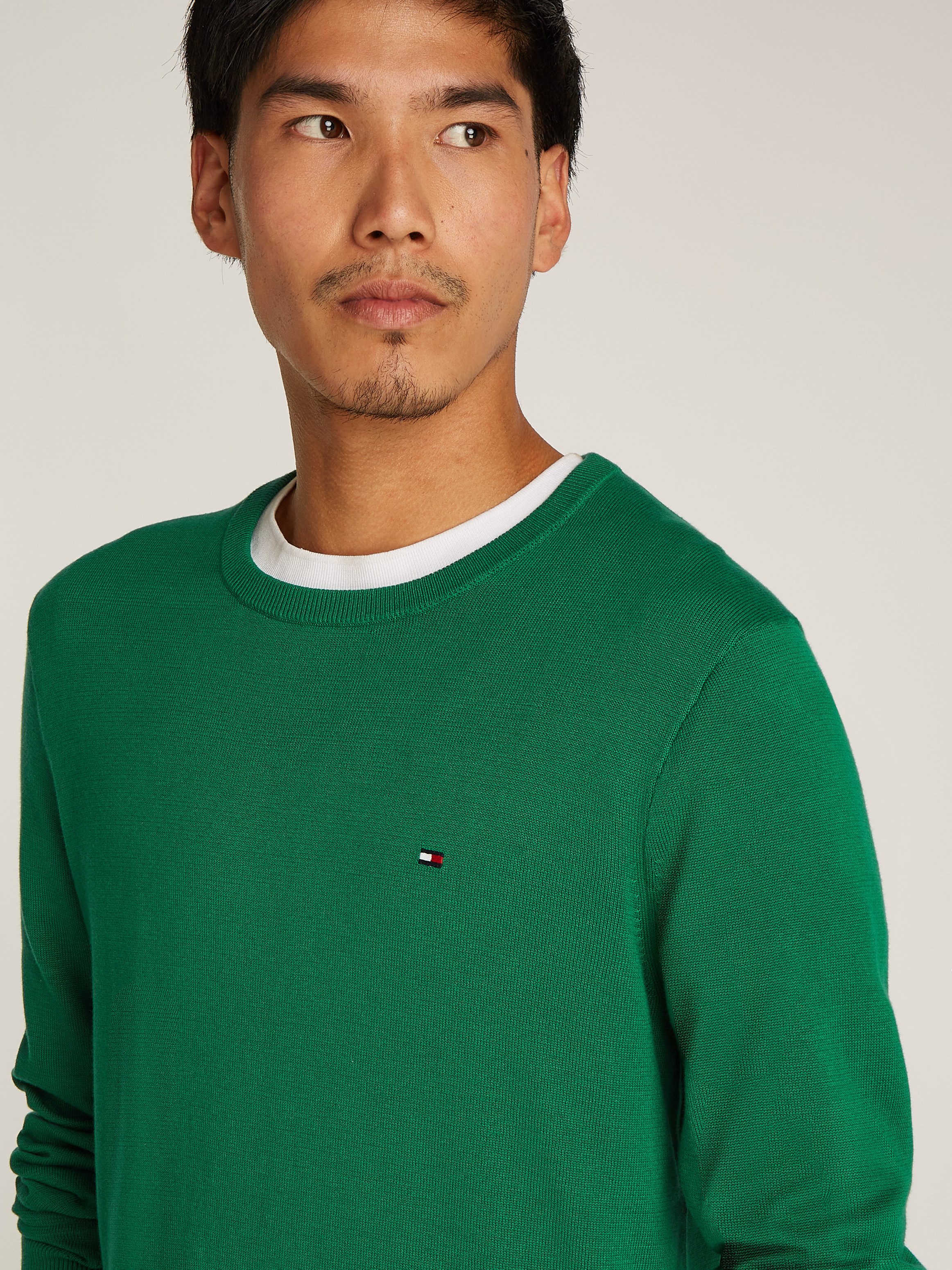 Tommy Hilfiger Rundhalspullover ESSENTIAL COTTON CREW günstig online kaufen