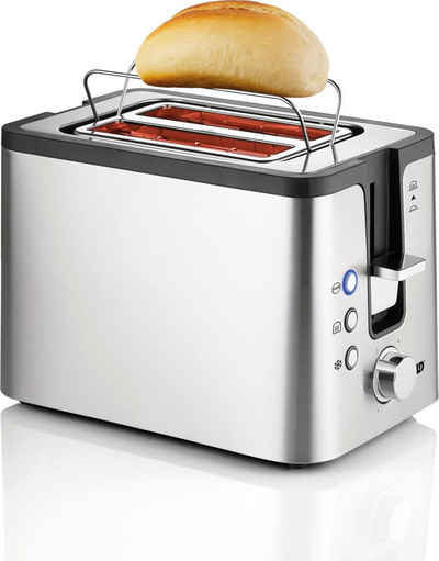 Unold Toaster 2er Kompakt 38215, 2 kurze Schlitze, für 2 Scheiben, 800 W
