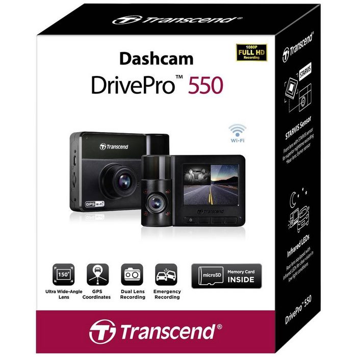 Transcend Dashcam 64 GB Dashcam (WLAN Akku Innenraumkamera)