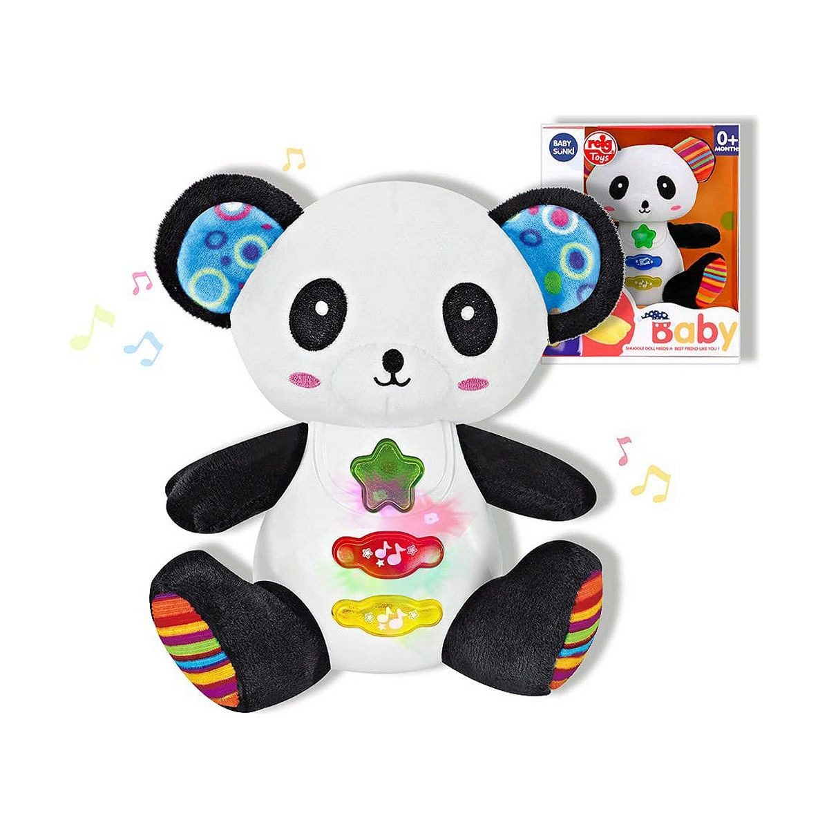Reig Kuscheltier Panda Plüschtier 18 cm weiches Spielzeug für Kinder von 0 bis 4 Jahren