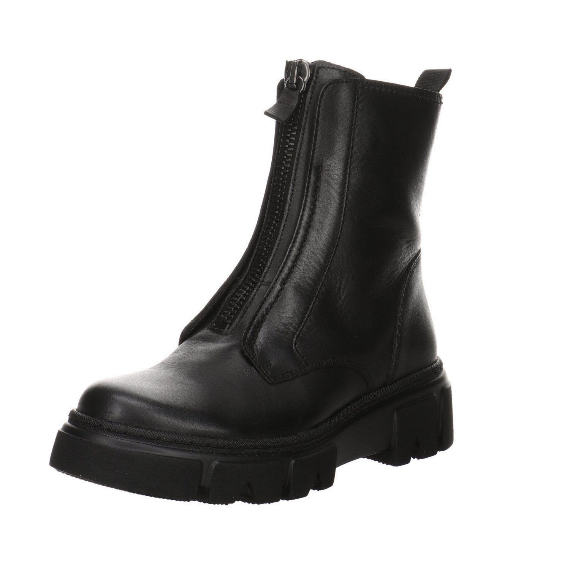 Gabor Damen Stiefelette Stiefeletten schwarz(altsilber) Freizeit Boots Glattleder Schuhe Elegant