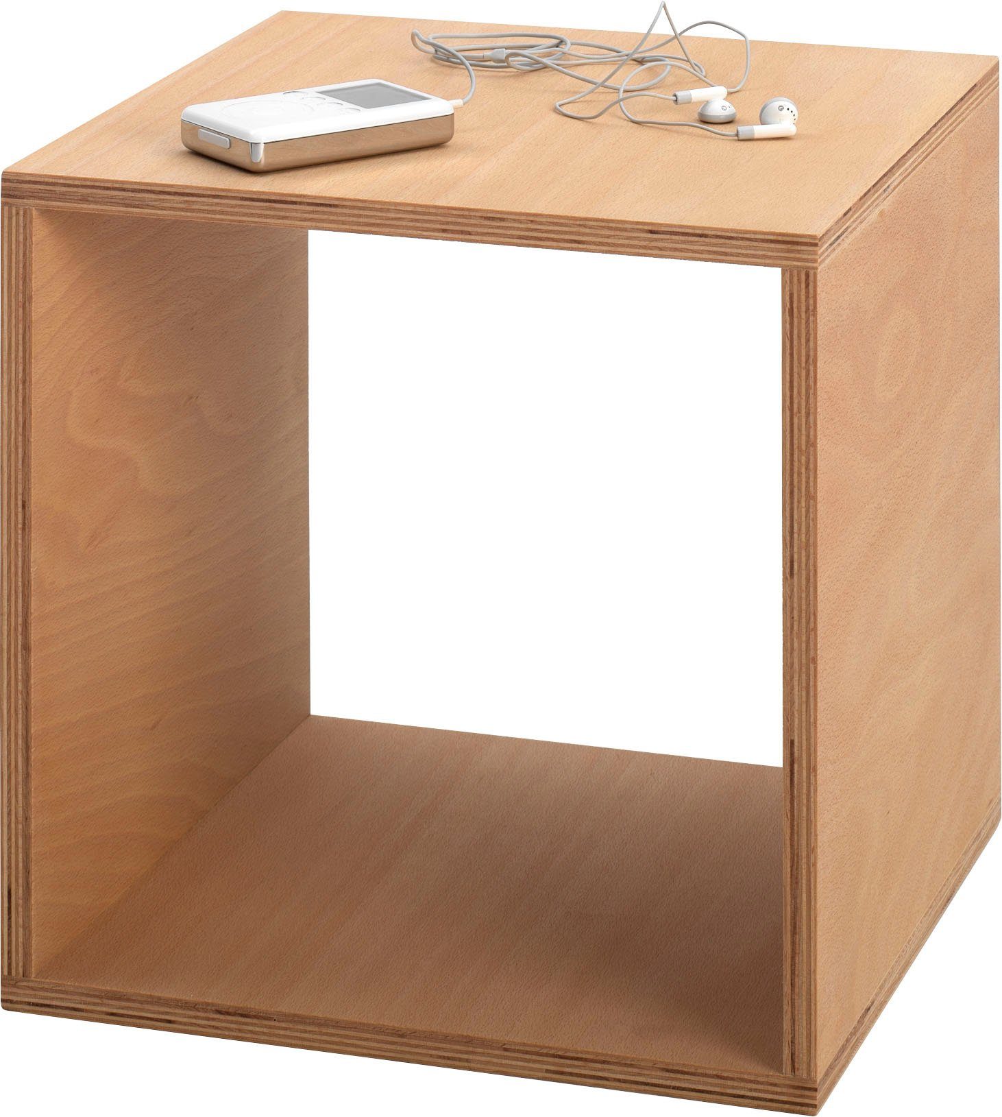 Tojo Beistelltisch Tojo-cube, aus Buche Multiplex, geölt, Maße (35/35/35 cm)