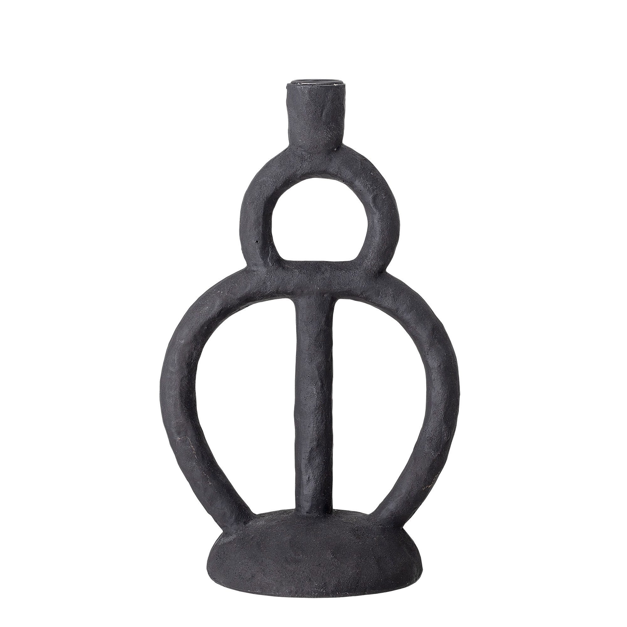 Bloomingville Windlicht Bloomingville Kerzen Ständer Halter H=29cm schwarz Deko modern (1 x Kerzenständer)