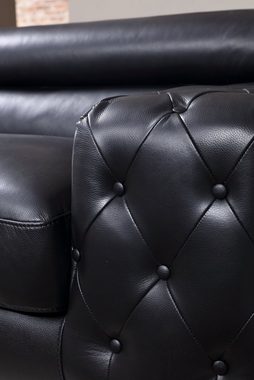 Salottini 3-Sitzer Designer XL 3er Sofa Fabrizio 3-Sitzer Leder Couch Garnitur
