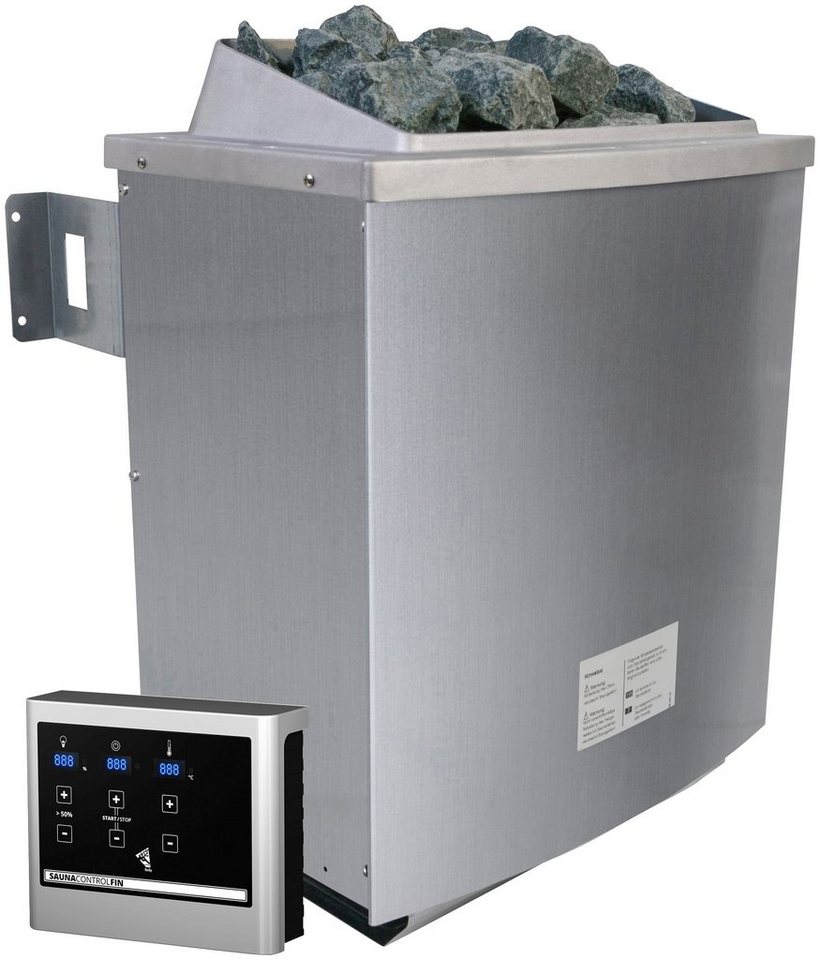 Thumbnail - Karibu Sauna Jarin, BxTxH: 210 x 210 x 202 cm, 68 mm, (Set) 9-kW-Ofen mit externer Steuerung