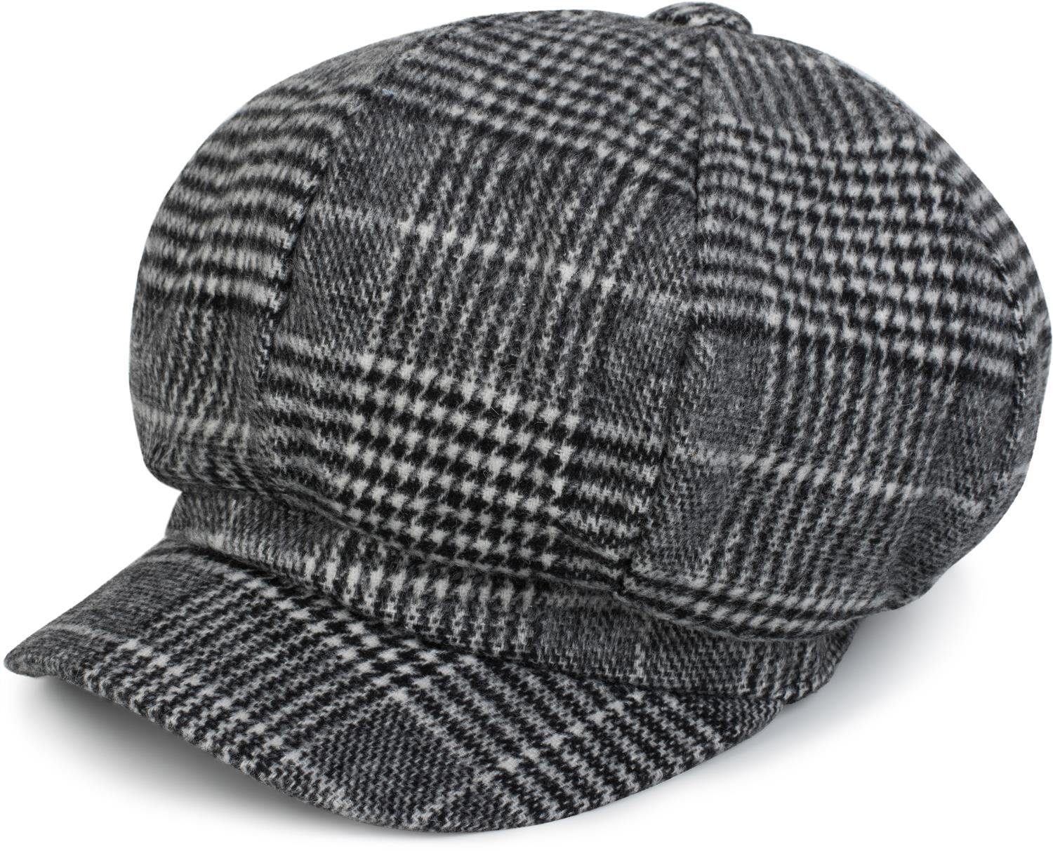 styleBREAKER Ballonmütze Bakerboy Mütze mit Glencheck günstig online kaufen