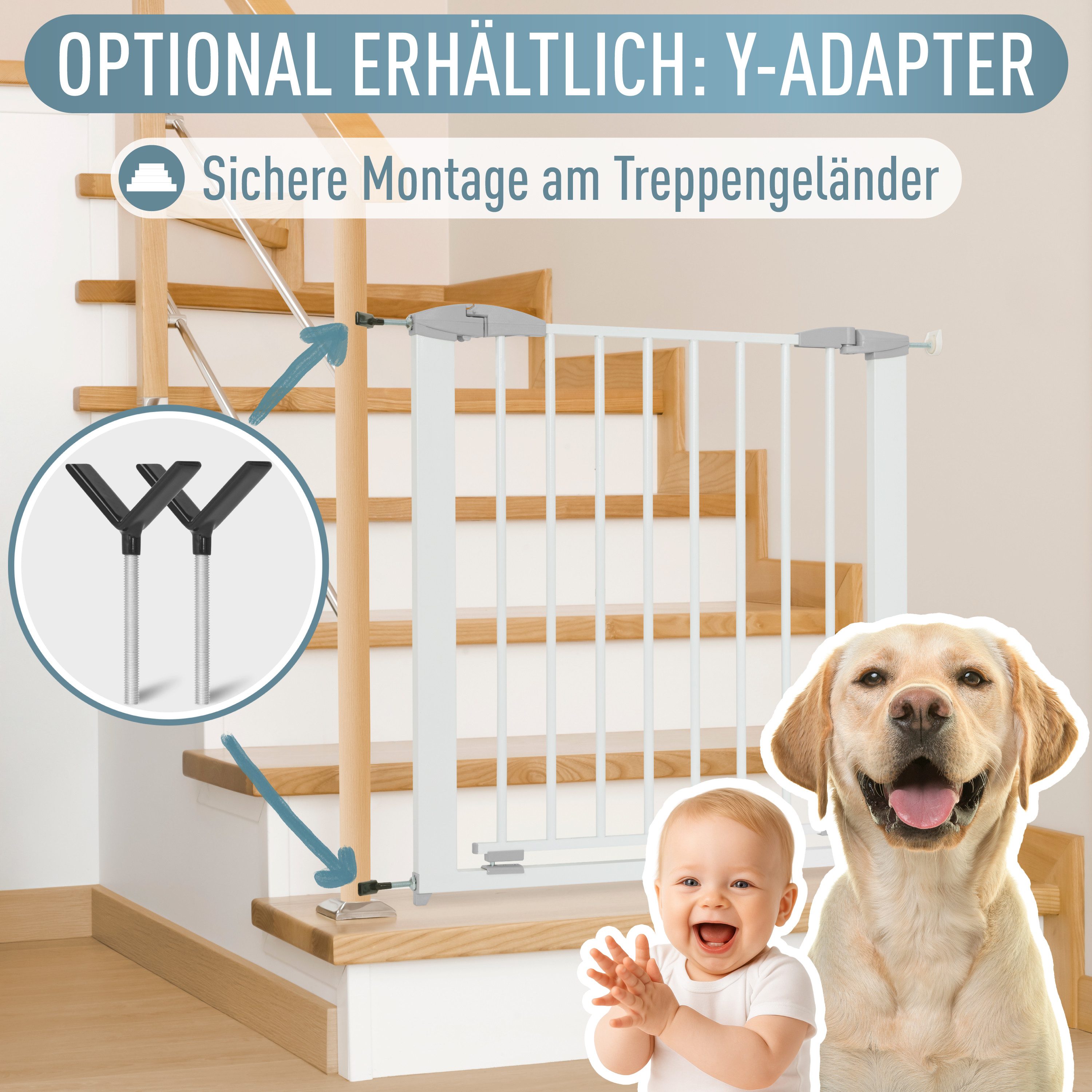 Snagle Paw Einziehbar Metall-Treppenschutzgitter F? Produktbild-Vorschau 6
