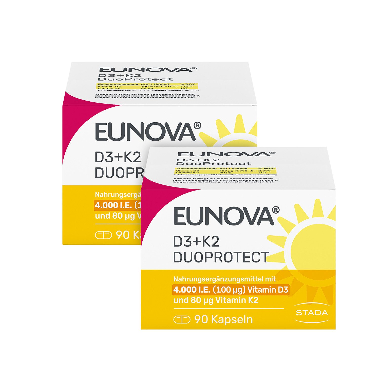 EUNOVA® DuoProtect D3K2 4000IE/80UG Kombi Kapsel, 45.2 g 0.0 ml