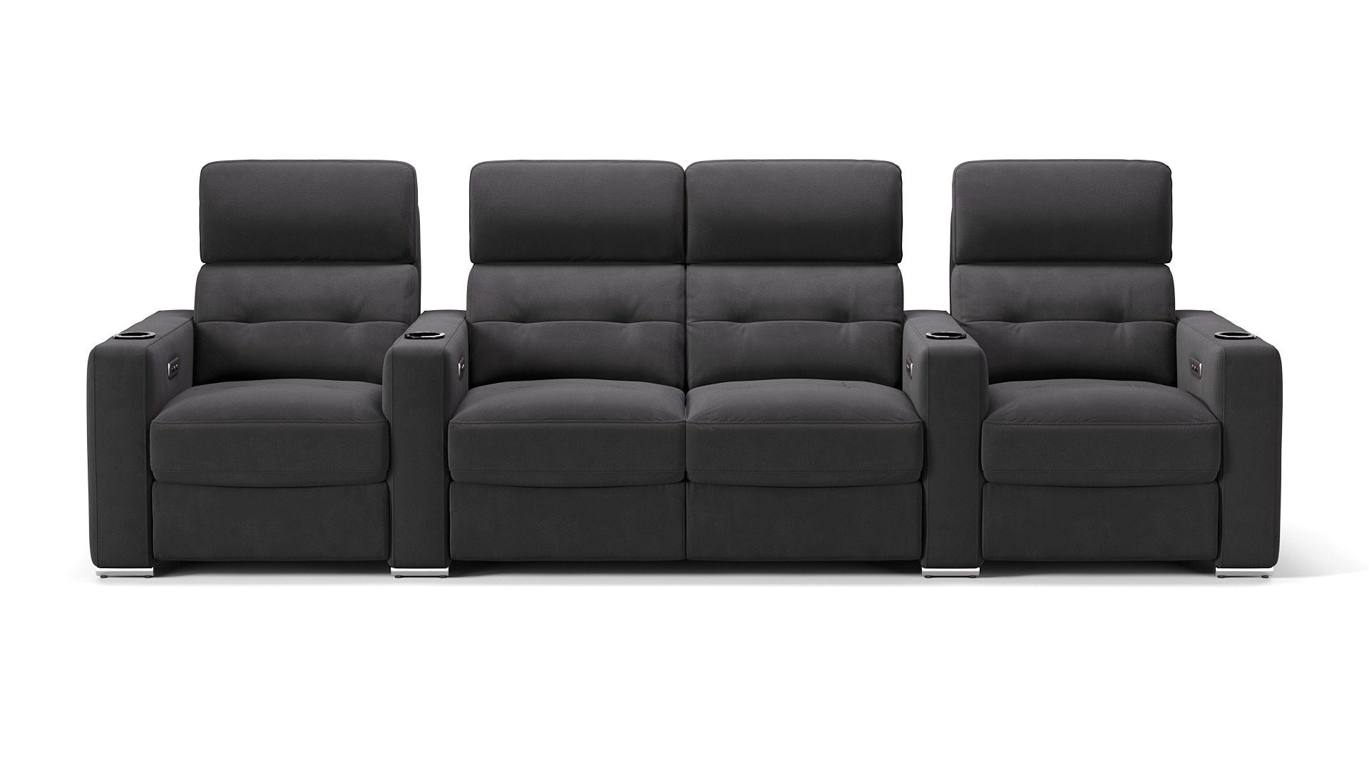 Sofanella 4-Sitzer Stoff BARI, Heimkinosofa, Kinocouch, Funktionssofa, Kinosofa, Stoff Sofas