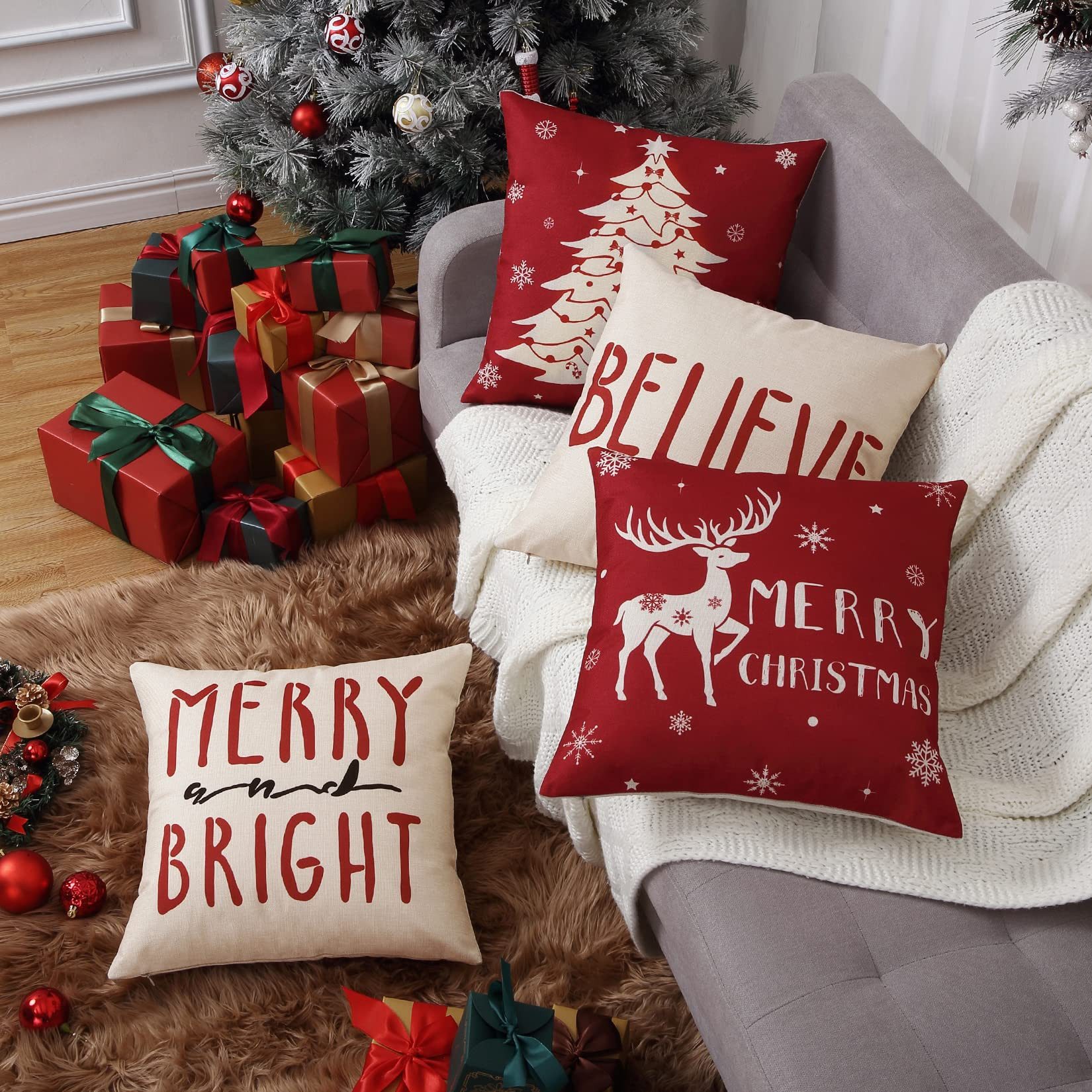 GarveeMore Kissenbezug Weihnachten Kissenbezüge Kissenhülle Weihnacht günstig online kaufen