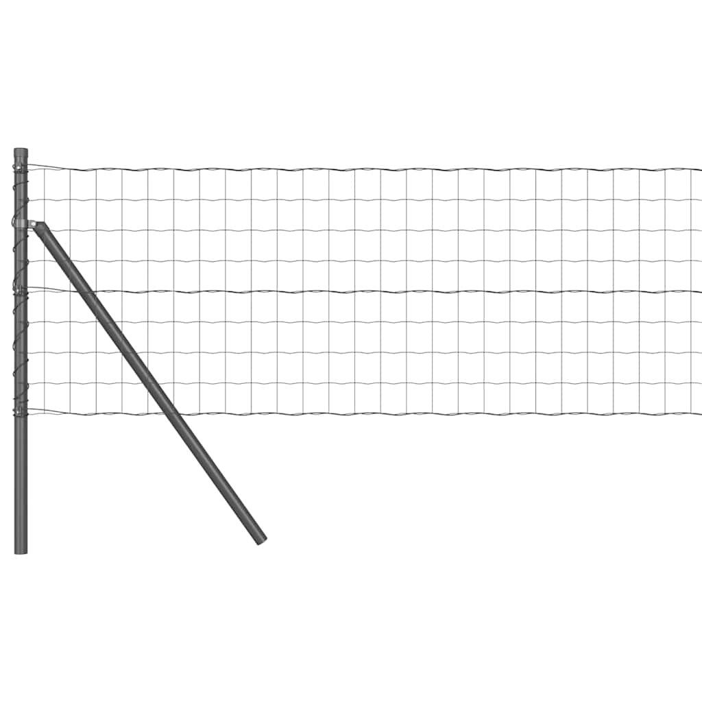 vidaXL Gartenzaun Bodenmontierter Euro-Zaun 10 x 0,4 m PVC-beschichteter Stahl, (1-St)