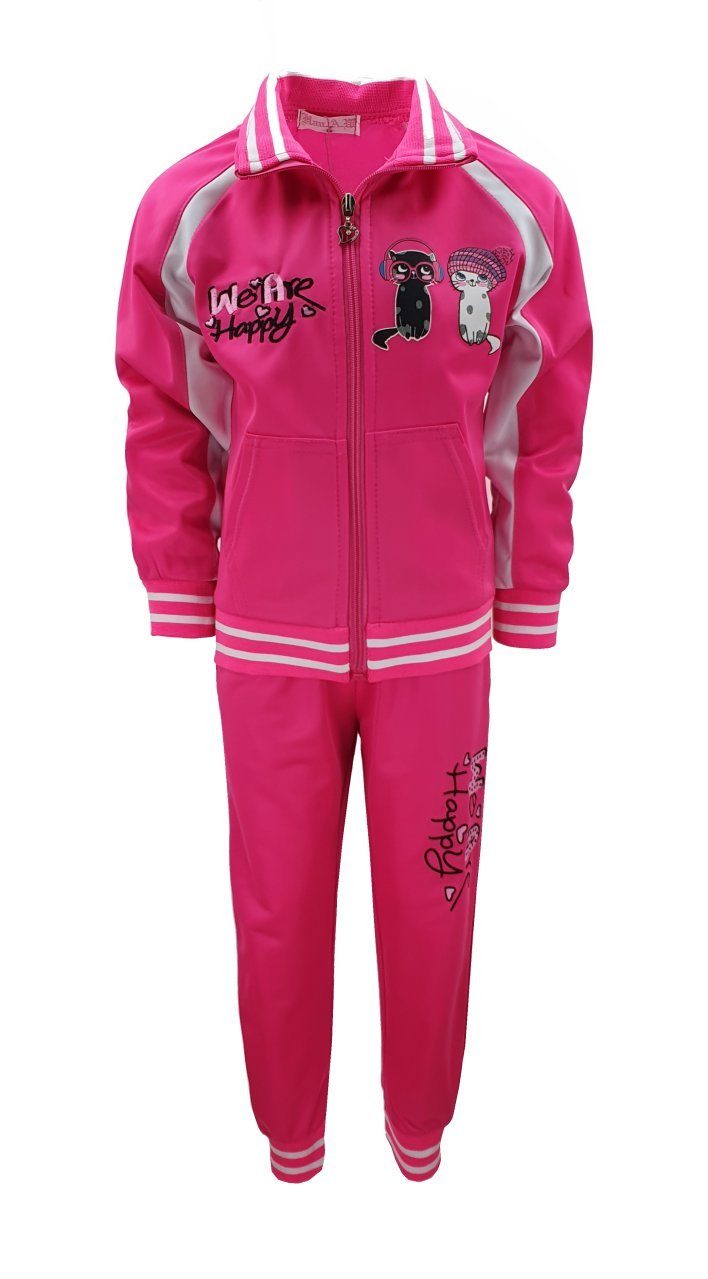 Hessis Freizeitanzug Süßer Mädchen Trainingsanzug, MF03 (Set, Jacke mit Jogginghose)