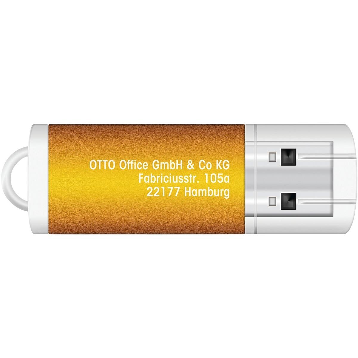 Otto Office Premium USB-Stick (Lesegeschwindigkeit 17 MB/s, mit Verschlusskappe und Schlüsselanhänger-Öse)