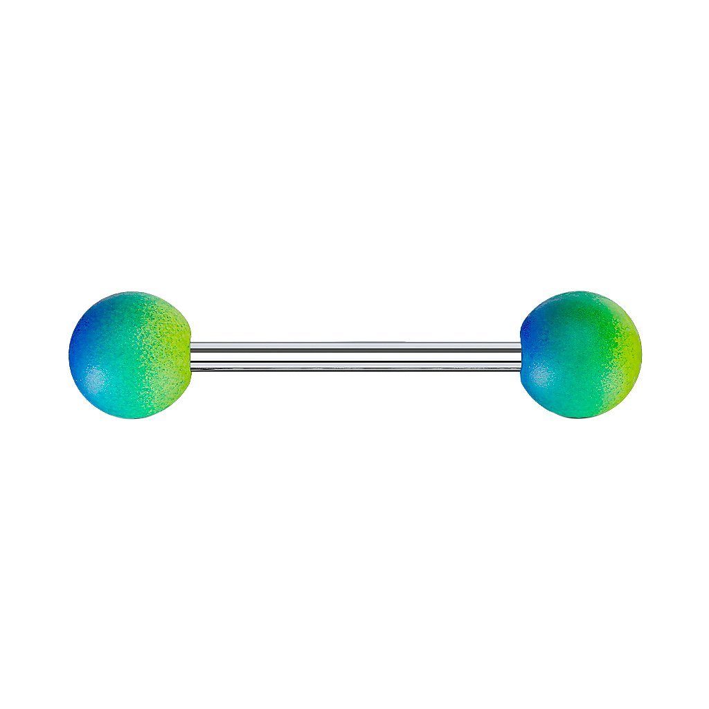 TAFFSTYLE Piercing-Set Zungenpiercing Intim Brust Ohr Kugel Regenbogen Piercingfaktor Barbell Stab Stecker Intim Brust Oral Ohr Tragus Helix mehr