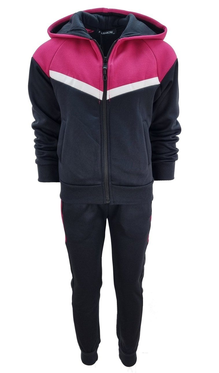 Sweatanzug Sweatanzug, Freizeitset, gefüttert, Kapuzen Jacke + Jogginghose, MF112