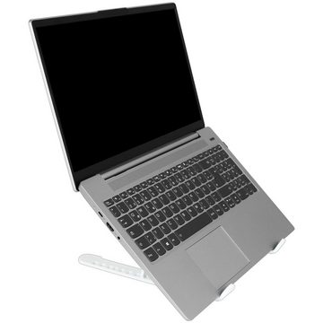 Notebookhalter Faltbar Weiß Tabletständer Laptophalterung Laptop-Ständer, (Laptop Ständer Tablet Halter Tablethalter Laptopständer)