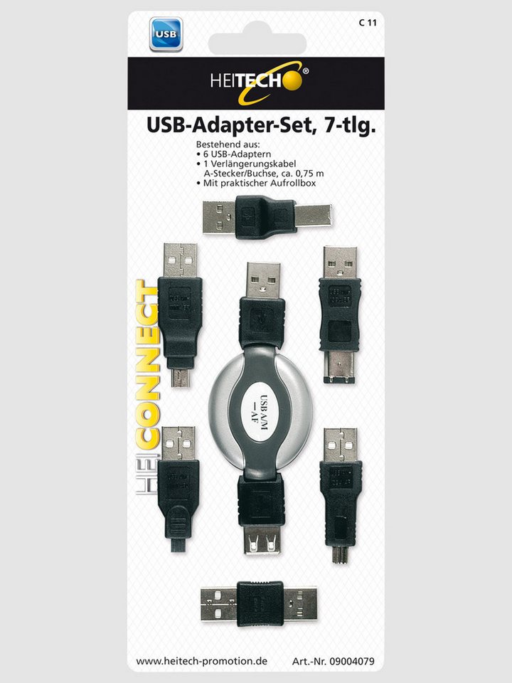HEITECH USB-Adapter-Set, 7-tlg USB-Adapter