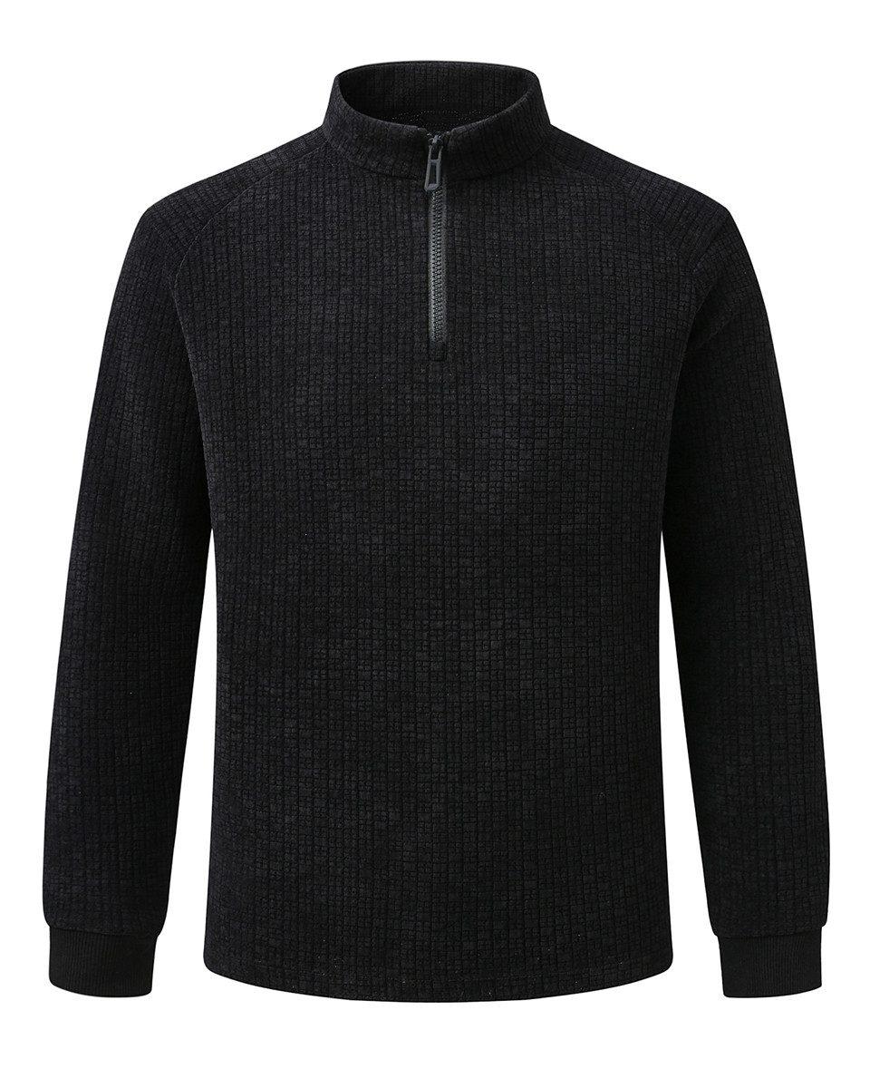 Allthemen Sweatshirt Stehkragen Herren Sweatshirt Langarm mit Halbzip günstig online kaufen