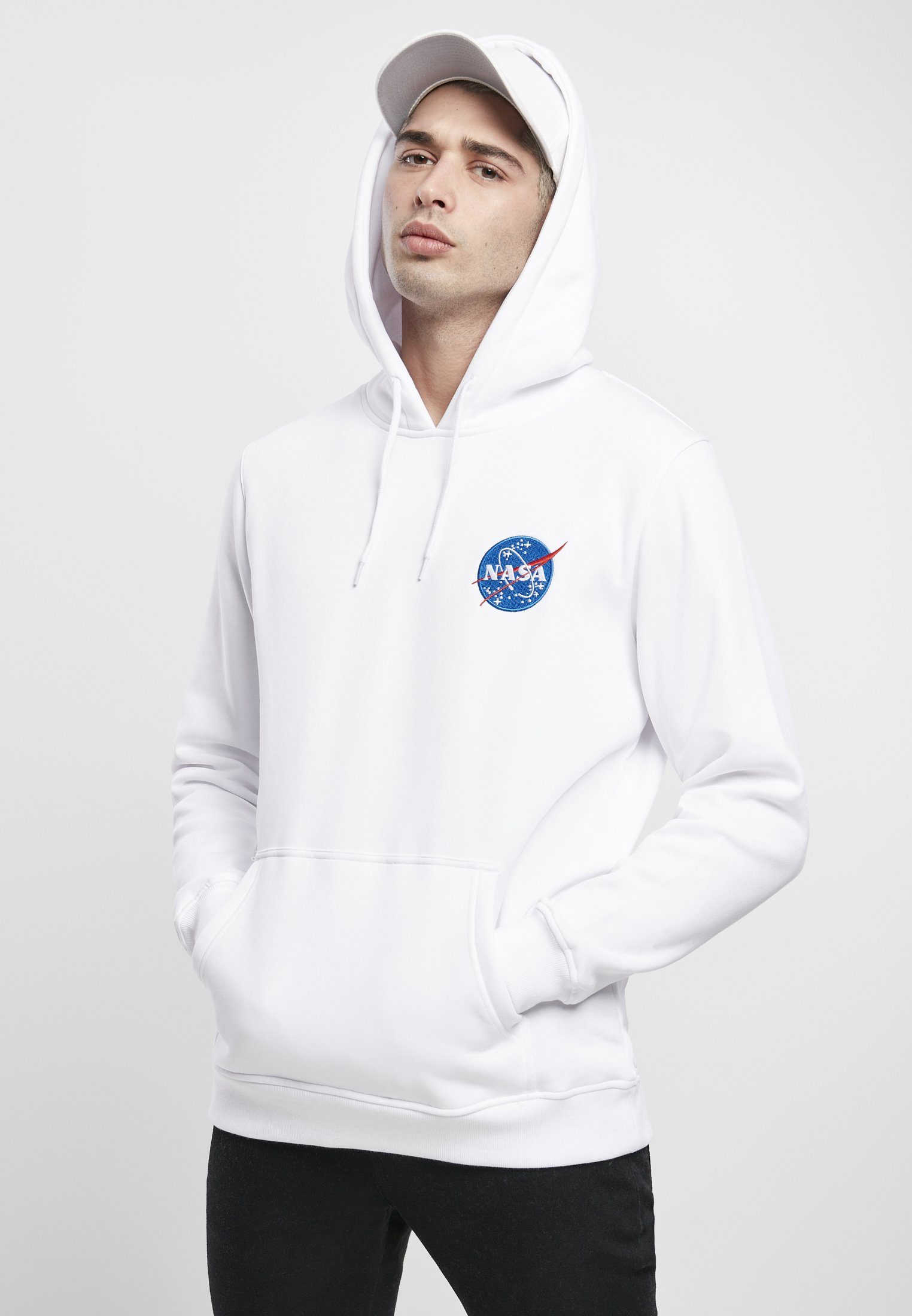 MisterTee Sweater Herren NASA Insignia Logo EMB Hoody (1-tlg)