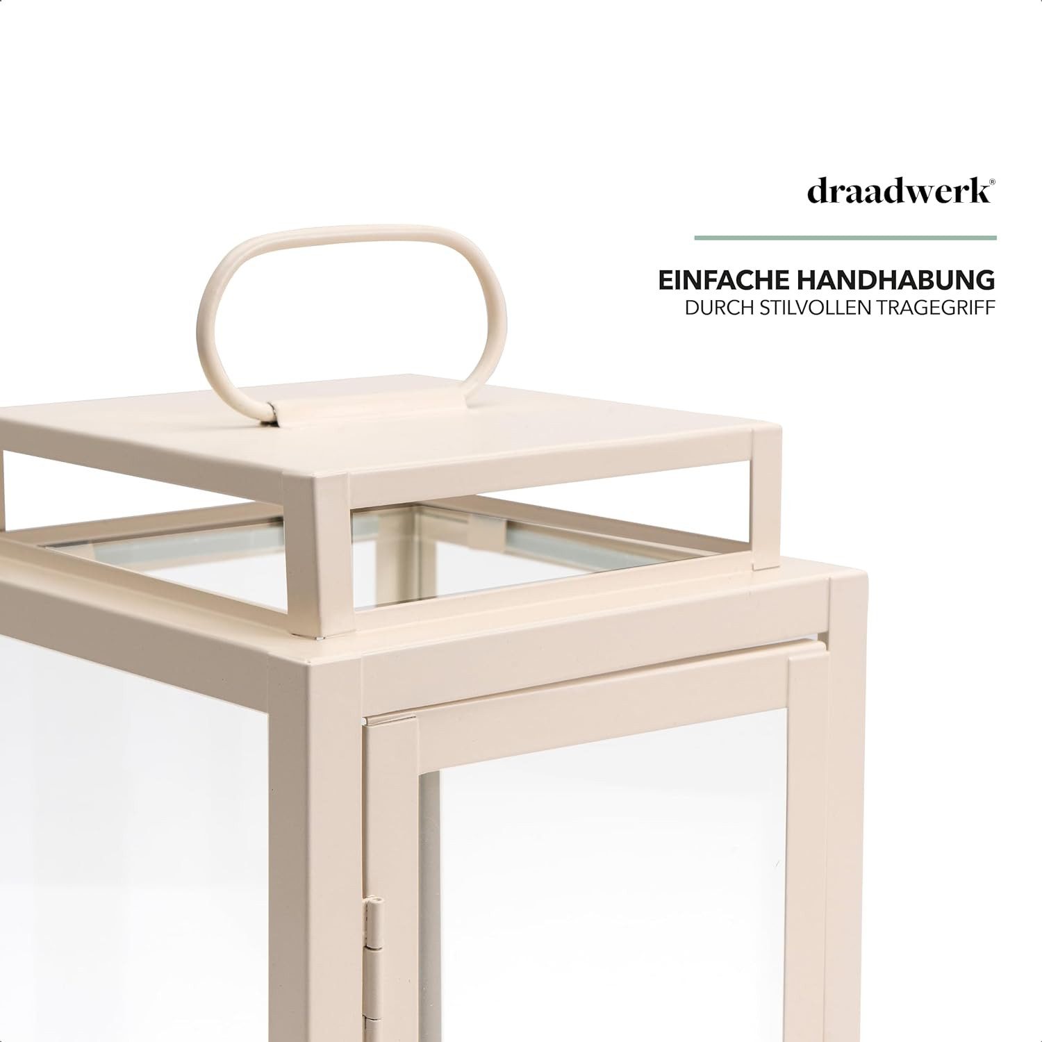 draadwerk® Kerzenlaterne Laternen 2er Set, Gartenlaterne, Wohndekoration für Innen & Außen – Bild 4 von 5