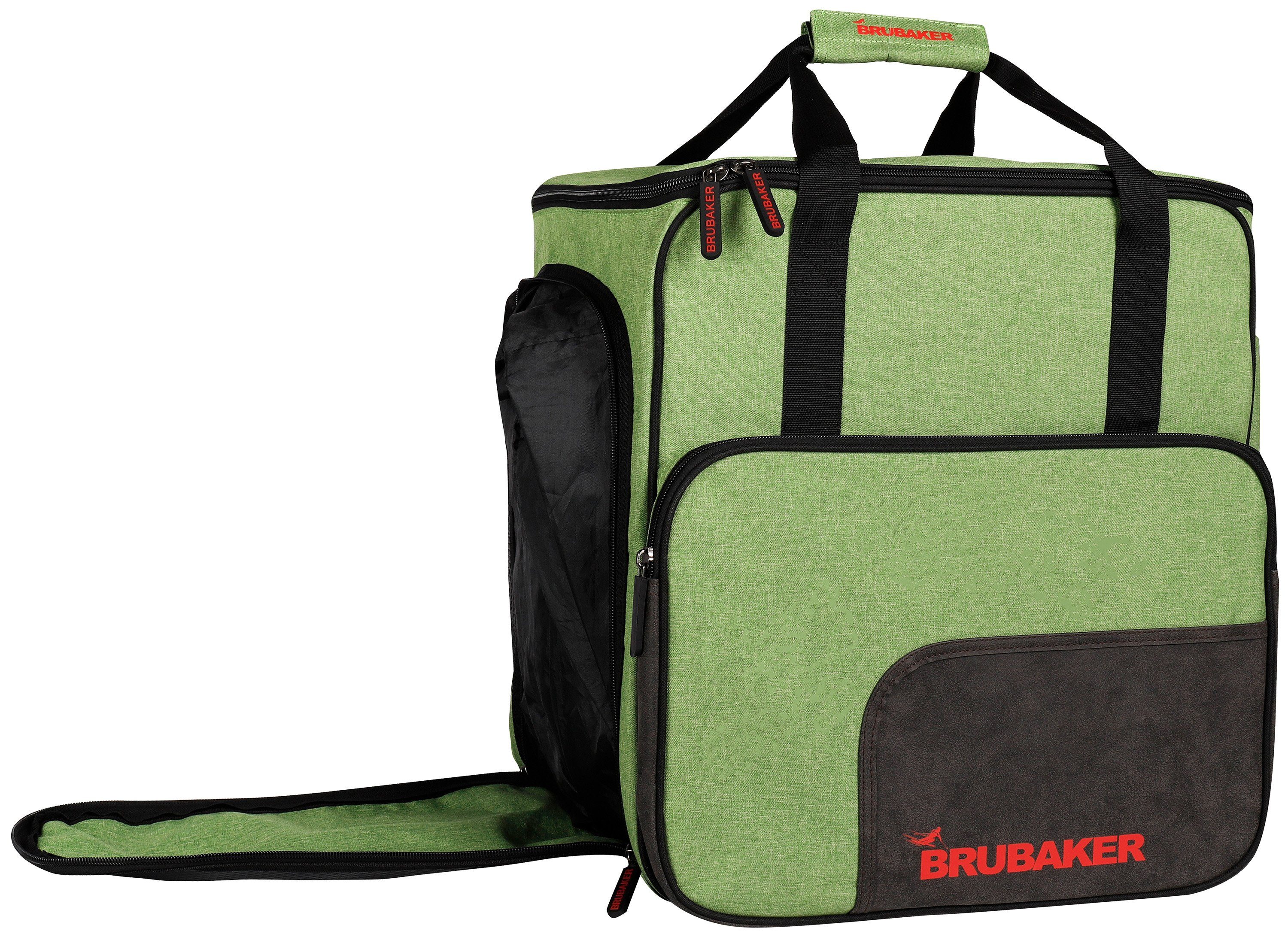 BRUBAKER Sporttasche Skischuhtasche, Skitasche für Skistiefel (1-tlg., reißfest und nässeabweisend), Komfort Stiefeltasche mit Rucksackfunktion für Skischuhe, Helmtasche
