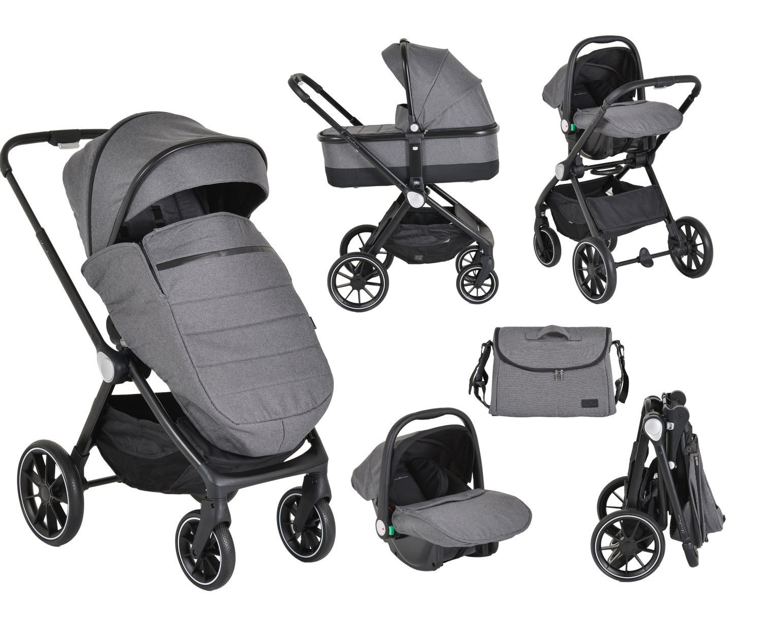 Kombi-Kinderwagen Kinderwagen 3 in 1 Christiano