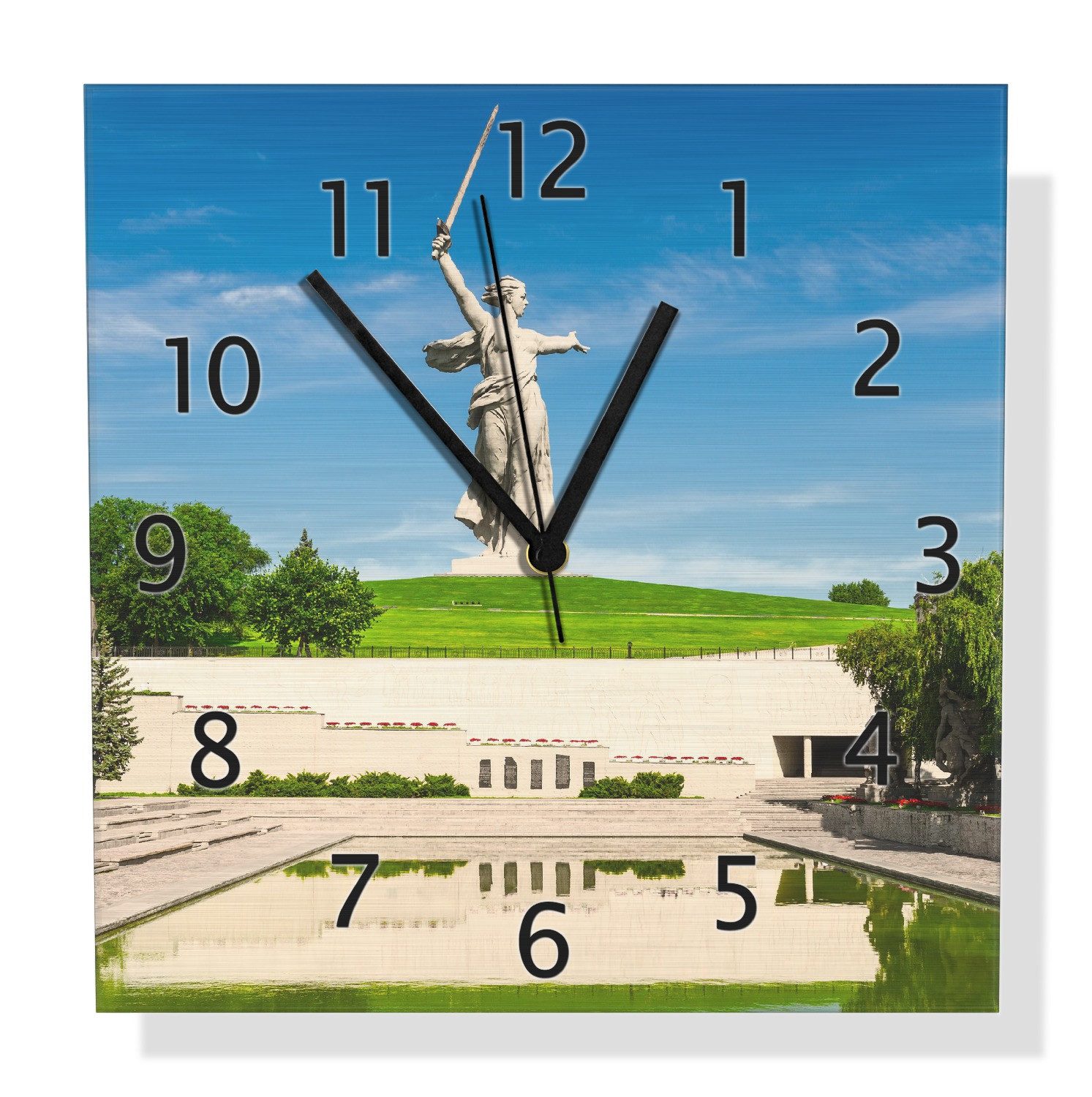 Wallario Wanduhr Monument der Entschlossenheit (Aluverbunduhr)