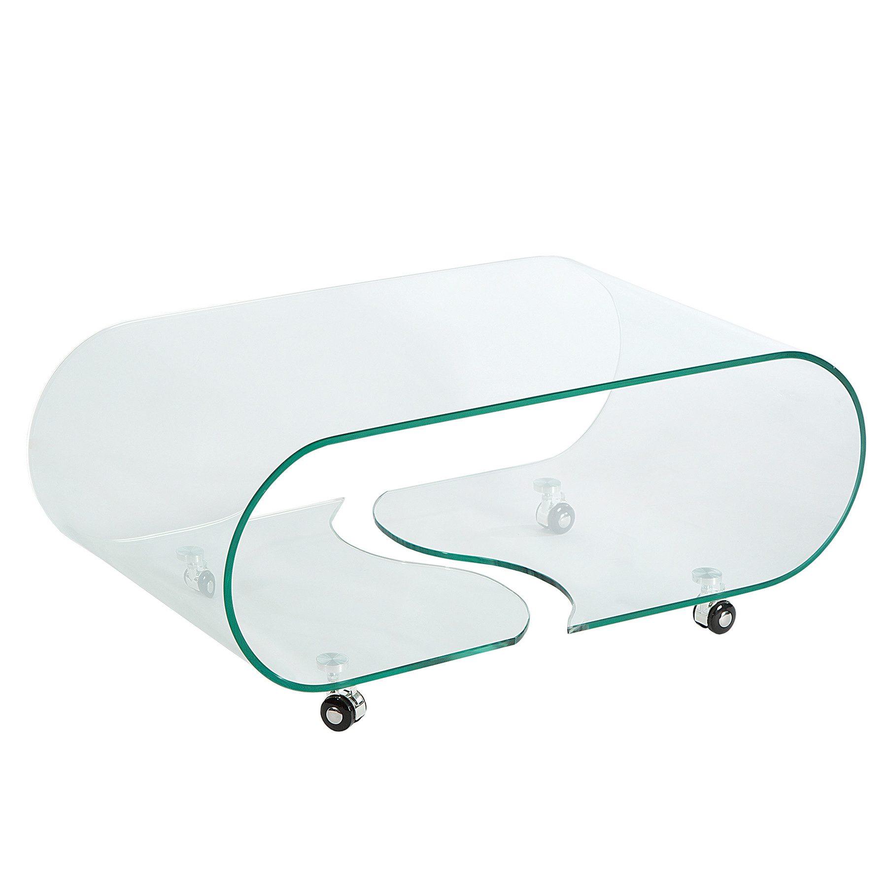 riess-ambiente Couchtisch FANTOME 90cm transparent, Wohnzimmer · Glas · run günstig online kaufen