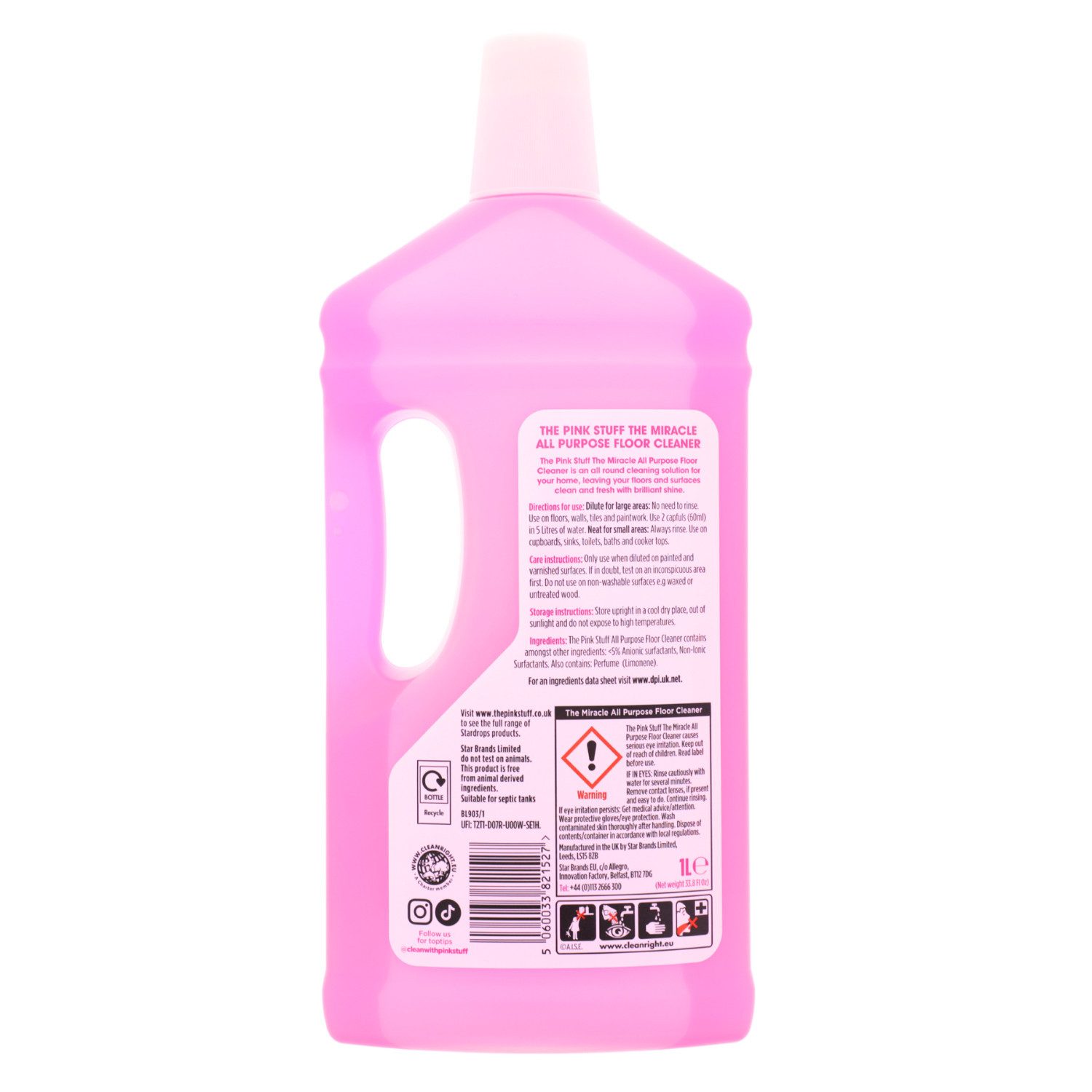 Thumbnail - The Pink Stuff Stardrops The Pink Stuff Allzweck und Bodenreiniger 1 Liter The Miracl Schutzwachs