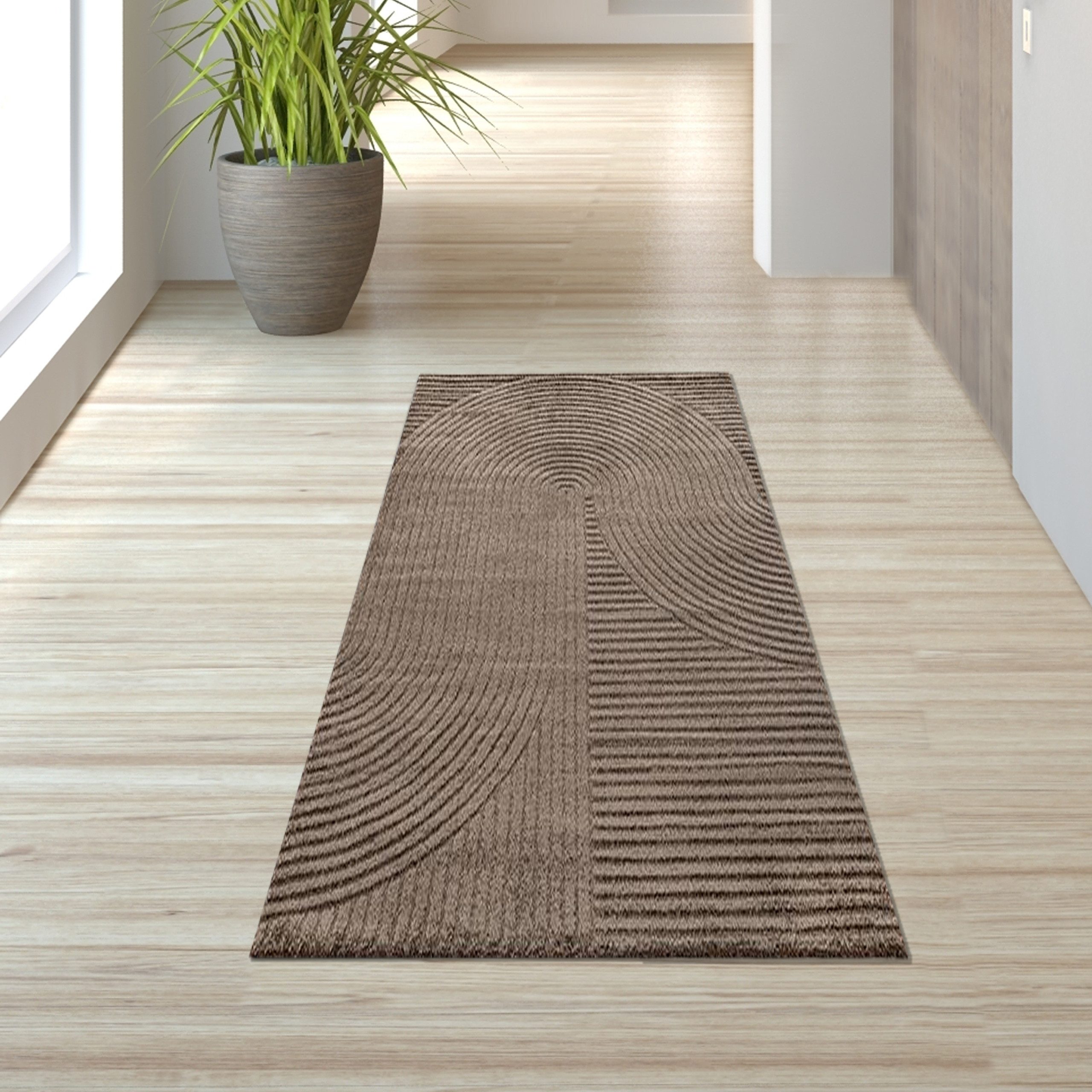 TeppichHome24 Teppich Moderner Teppich mit Bogenmuster Pflegeleicht und Sti günstig online kaufen