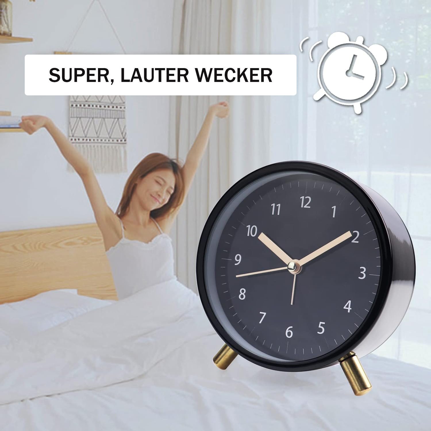 Coonoor Wecker Wecker, lautlos ohne Ticken, günstig online kaufen