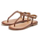 Vivance Sandalette, Sommerschuh, Sandale, Zehentrenner NEU aus Leder mit Flecht-Optik