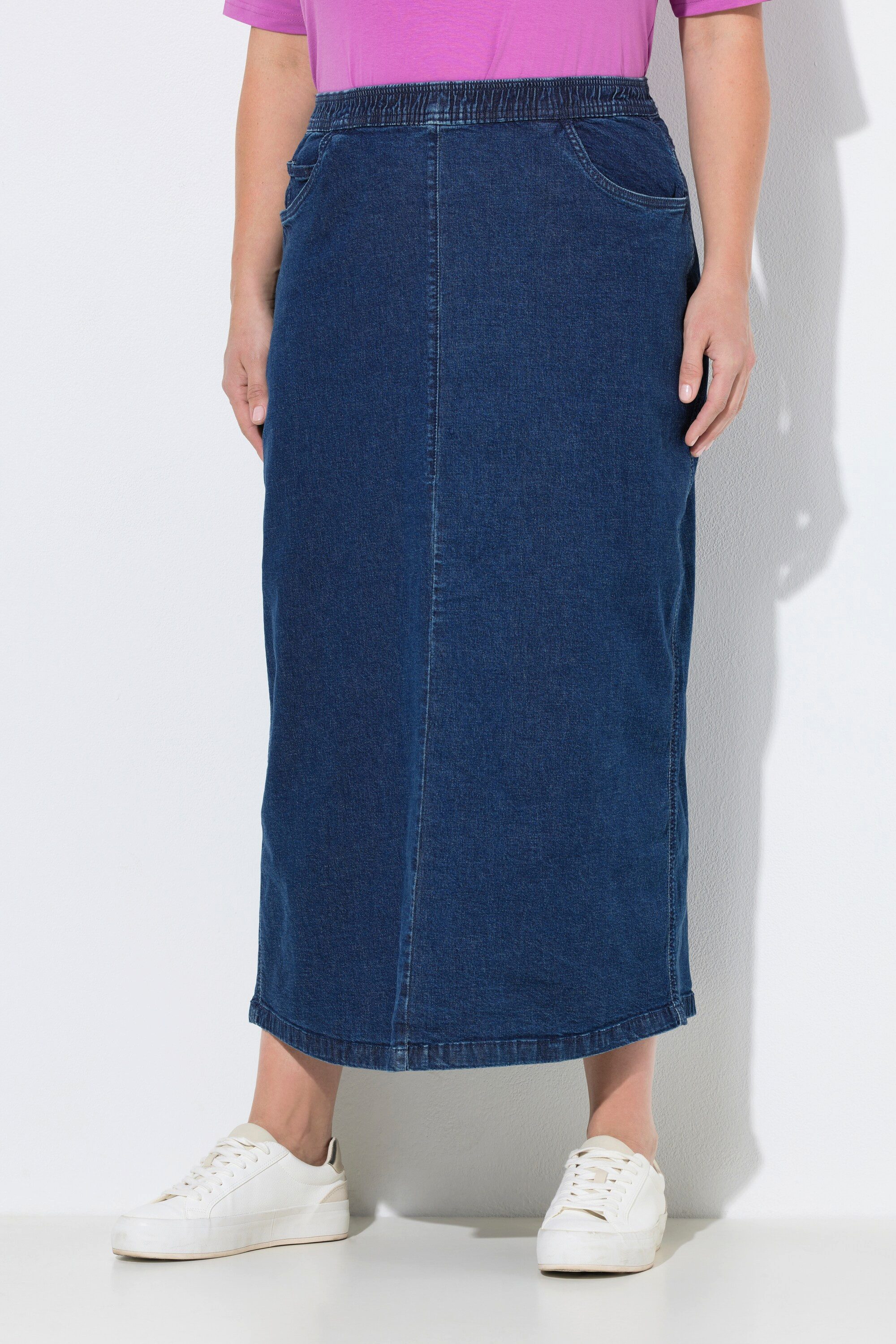 Jeansrock Jeans-Rock ausgestellt Elastikbund