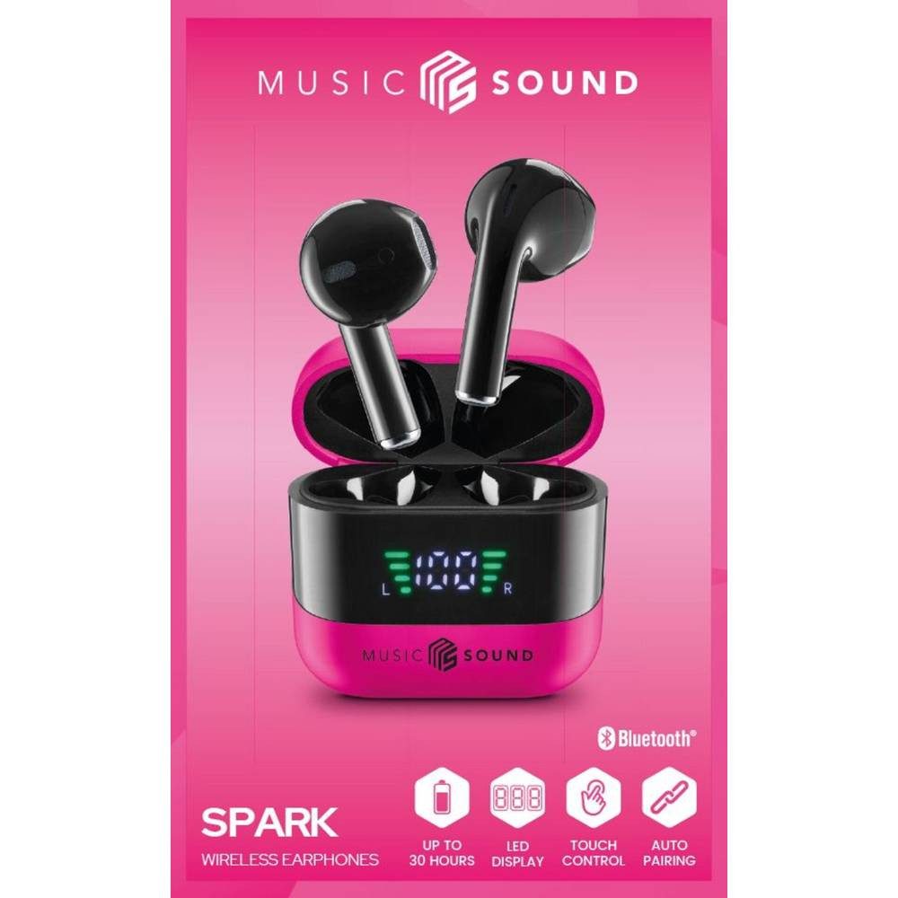 Cellularline In Ear Headset Bluetooth®, Kabellos Pink, Schwarz Ladecase, Kopfhörer (Ladecase, Batterieladeanzeige, Lautstärkeregelung)
