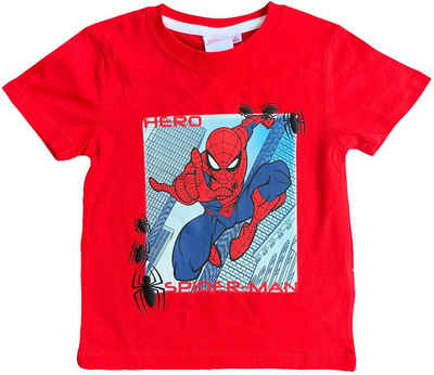 Spiderman Print-Shirt »Spiderman Kinder T-Shirt weiß + rot 98 104 110 116 128«