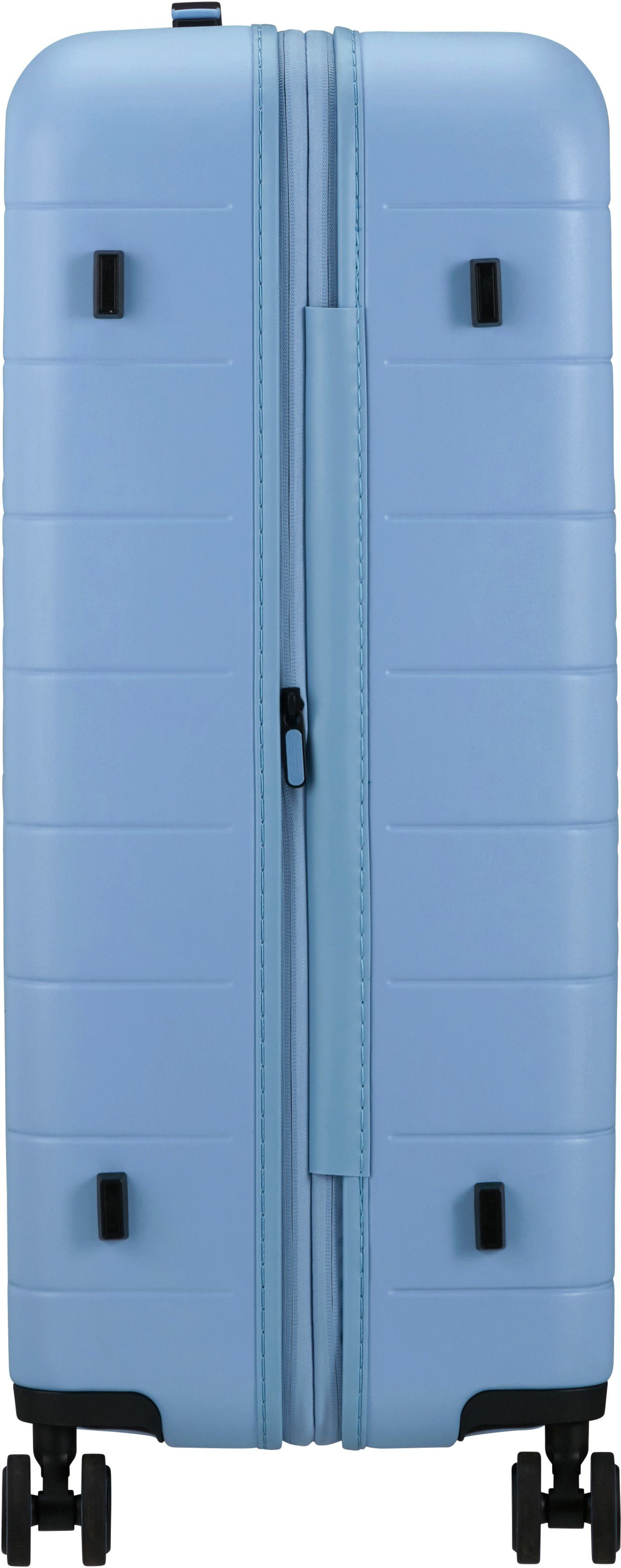 mit Novastream, Pastel 77 Volumenerweiterung Rollen, Hartschalen-Trolley Blue cm, American 4 Tourister®