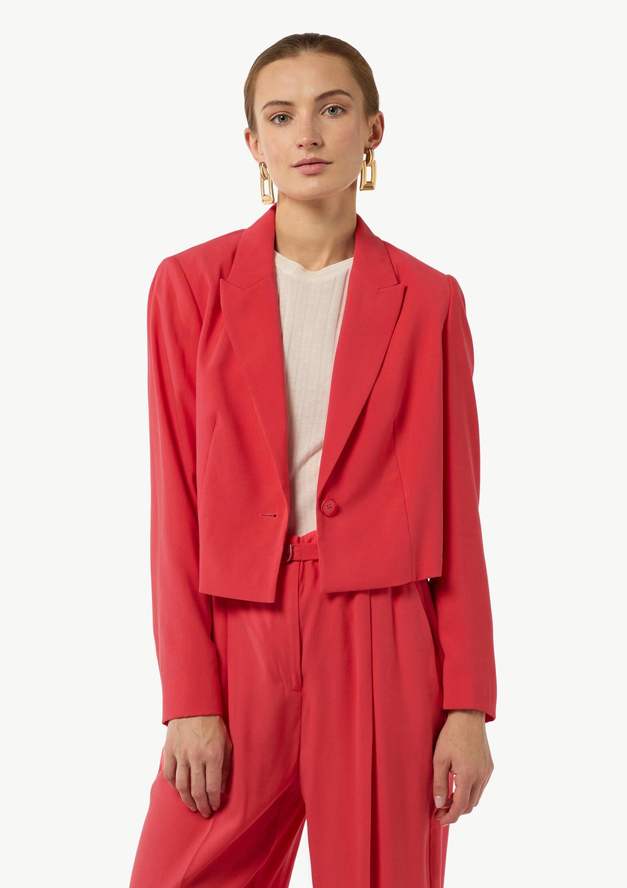 comma Jackenblazer Indoor-Blazer Kurzblazer mit Piquéstruktur