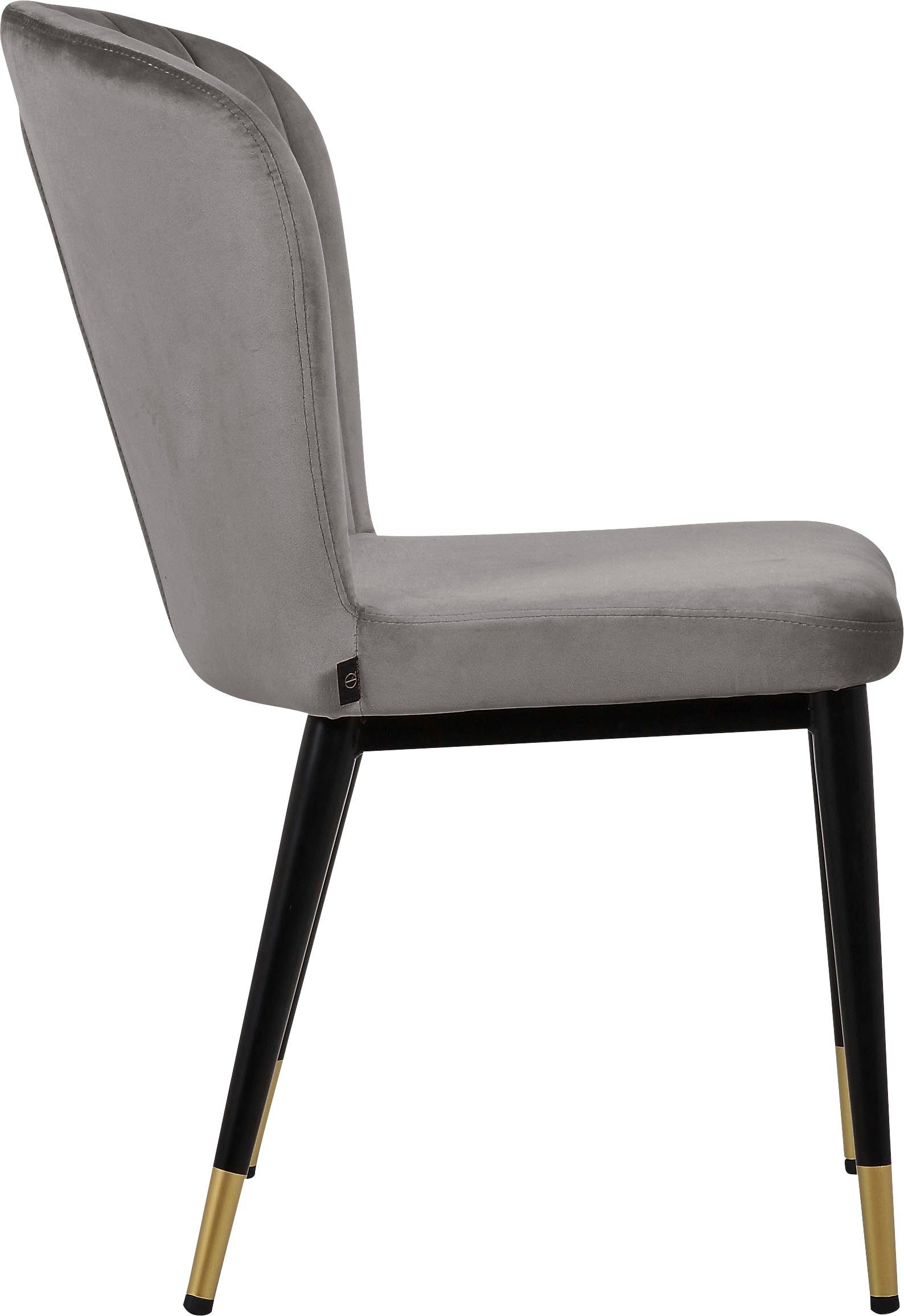 gepolstertem Leonique Design und modernes Dinan Rückenlehne, Esszimmerstuhl grau (Set), mit 2er-Set Sitz