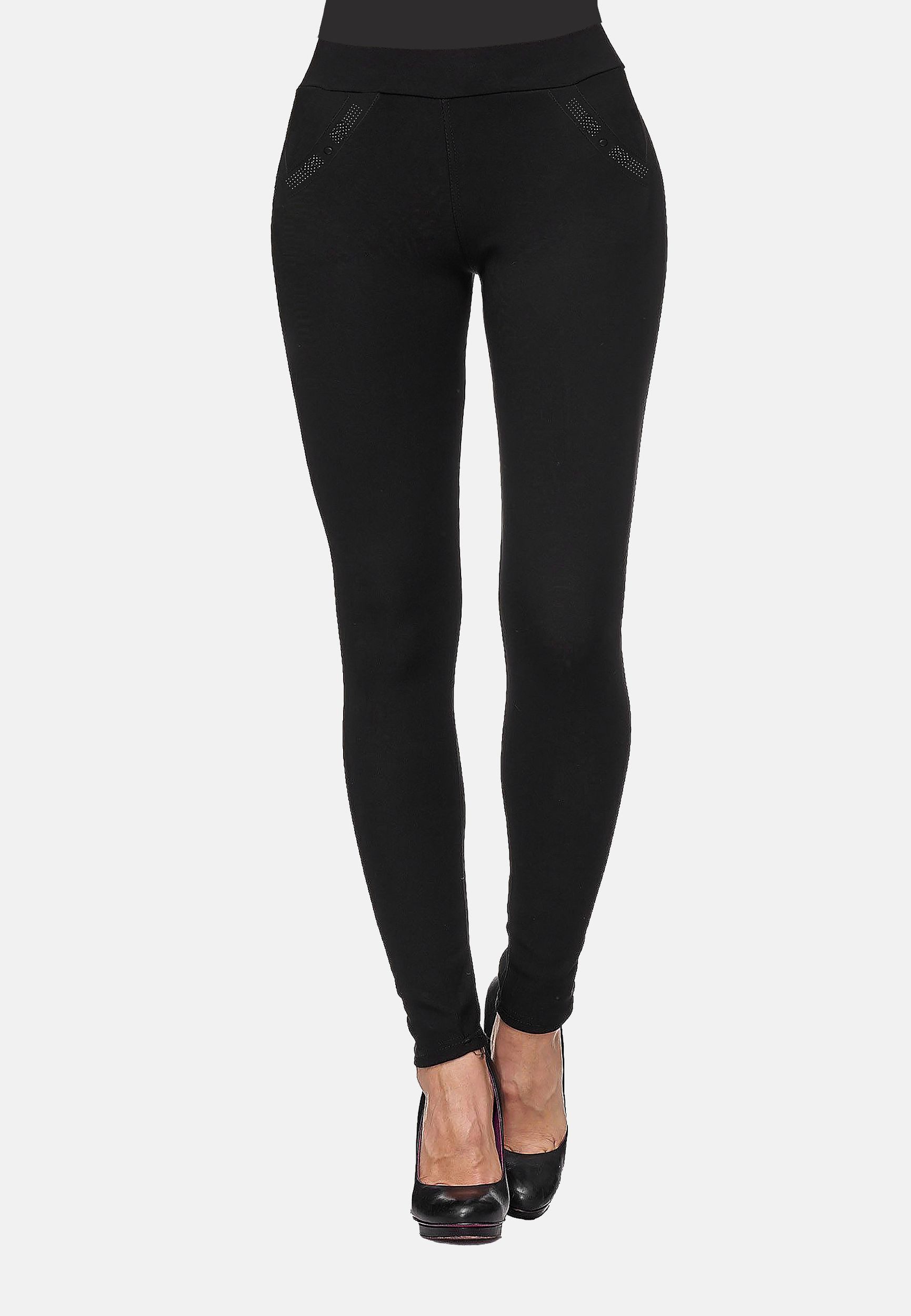 LMC Stoffhose Dehnbare mit eleganten Glitzer Steinen BambooPamts günstig online kaufen