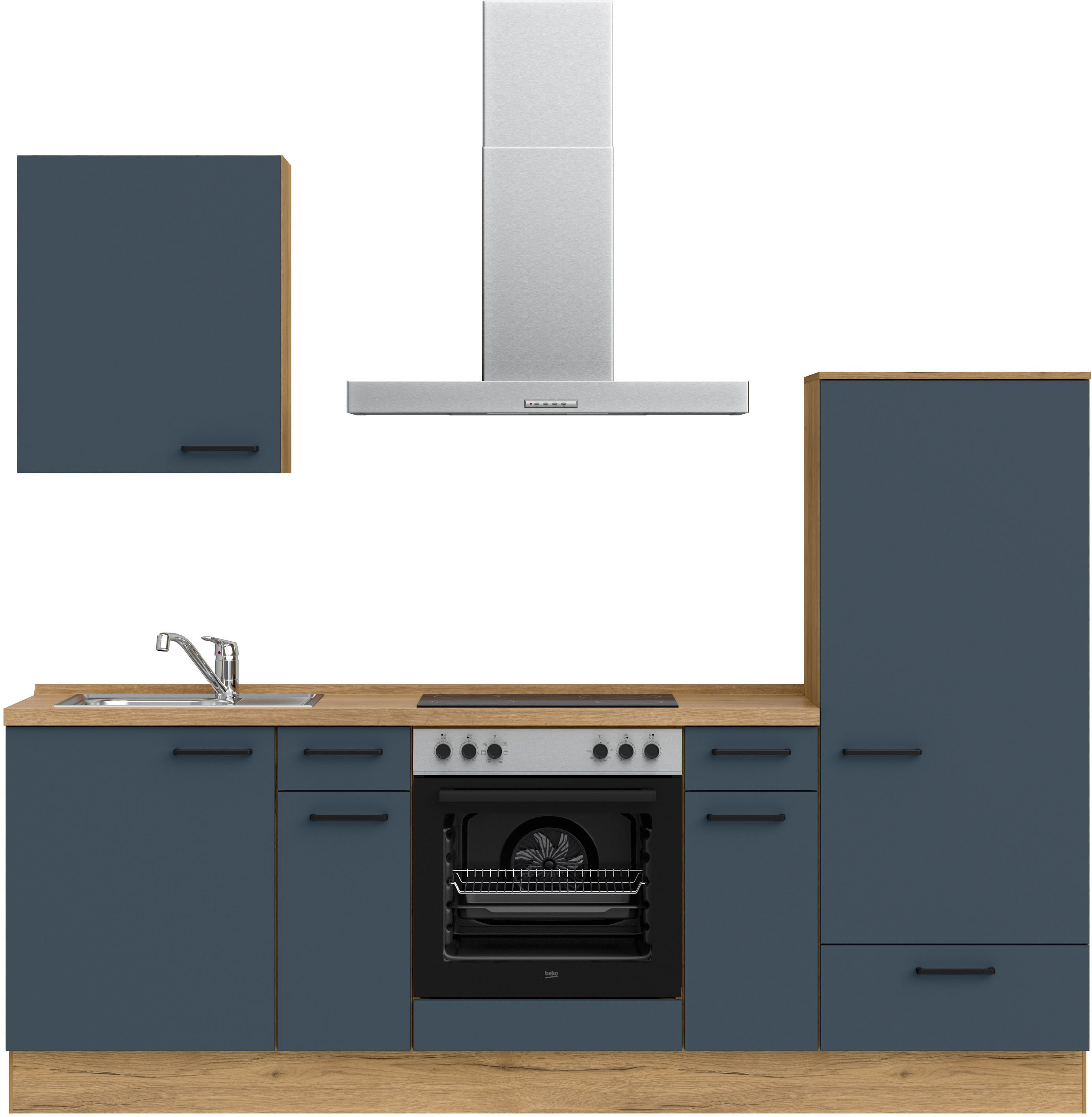 nobilia® Küchenzeile "Easytouch I", NEU: individuell anpassbar mit gratis Profi-Beratung, vormontiert, Breite 240 cm, Ausrichtung wählbar, wahlw. mit E-Geräten