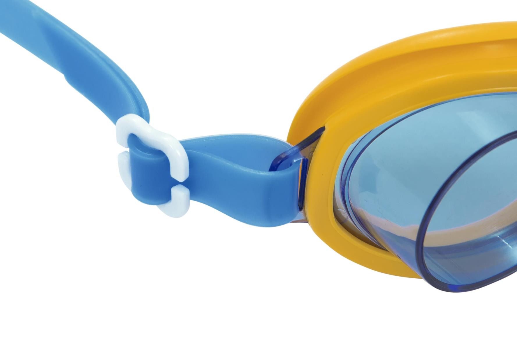 Bestway Schwimmbrille Aqua Burst Essential™, (Packung, 1-St., für Kinder ab 3 Jahren), 100% latexfrei, Nasenbügel und Silikon-Kopfband verstellbar