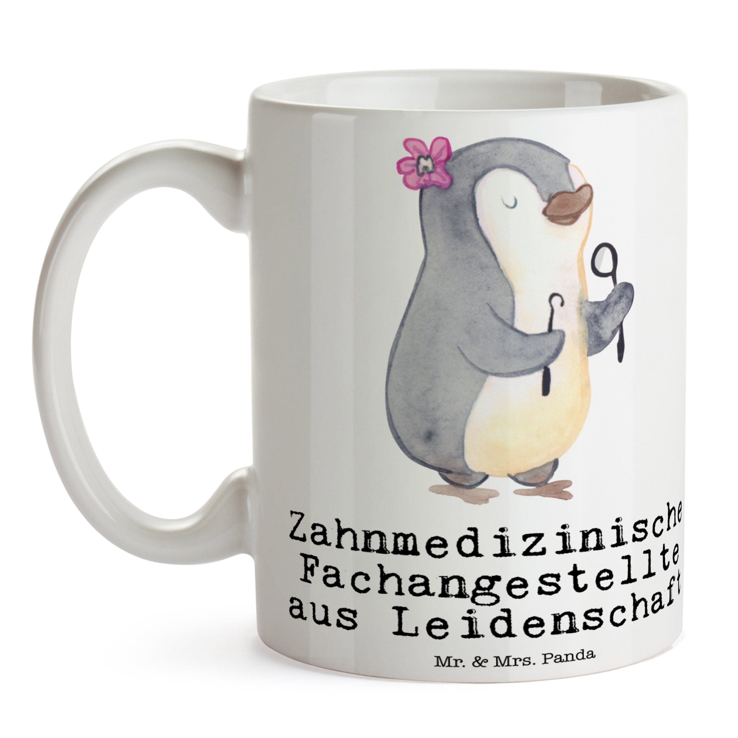 Fachangestellte Panda Zahnmedizinische - Leidenschaft - aus Mrs. Tasse Keramik & Weiß Geschenk, Mr.