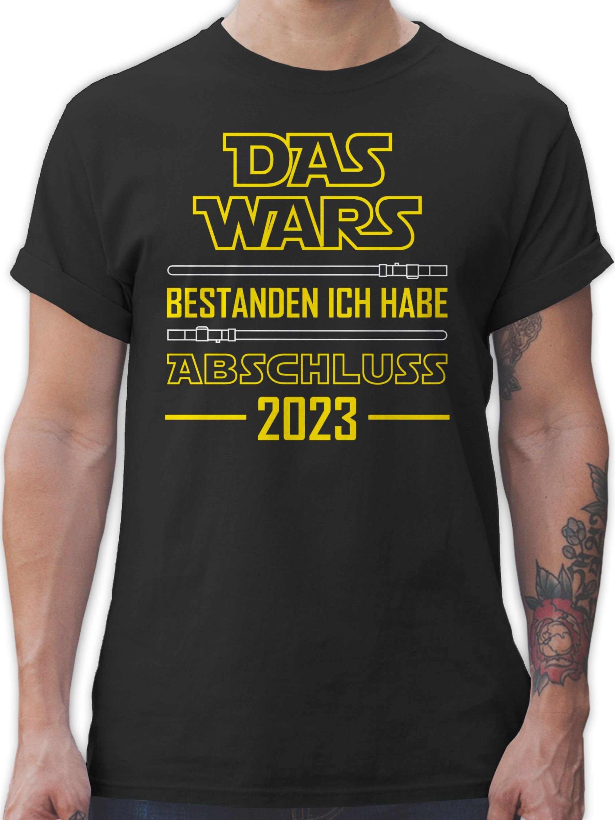 Shirtracer T-Shirt Das Wars bestanden ich habe Abschluss 2023 Abitur & Abschluss 2024 Geschenk 01 Schwarz | T-Shirts