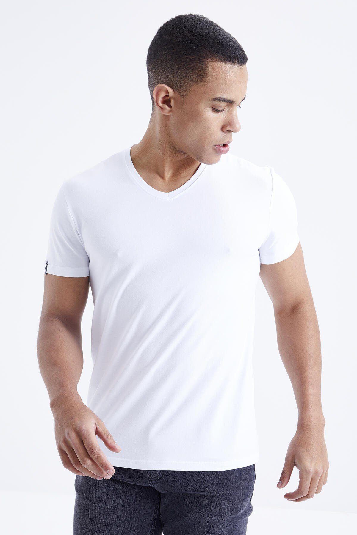 TOMMY LIFE T-Shirt weiß Basic als leichtes