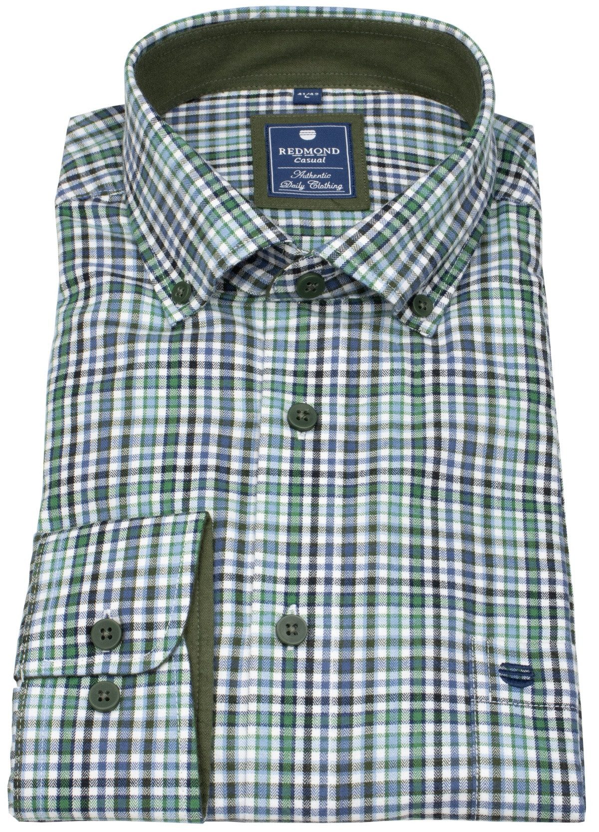 Redmond Karohemd Button-Down-Kragen günstig online kaufen