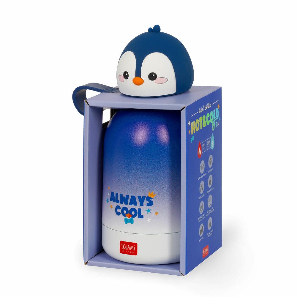 Legami Thermoflasche Hot&Cold Penguin, 310 ml