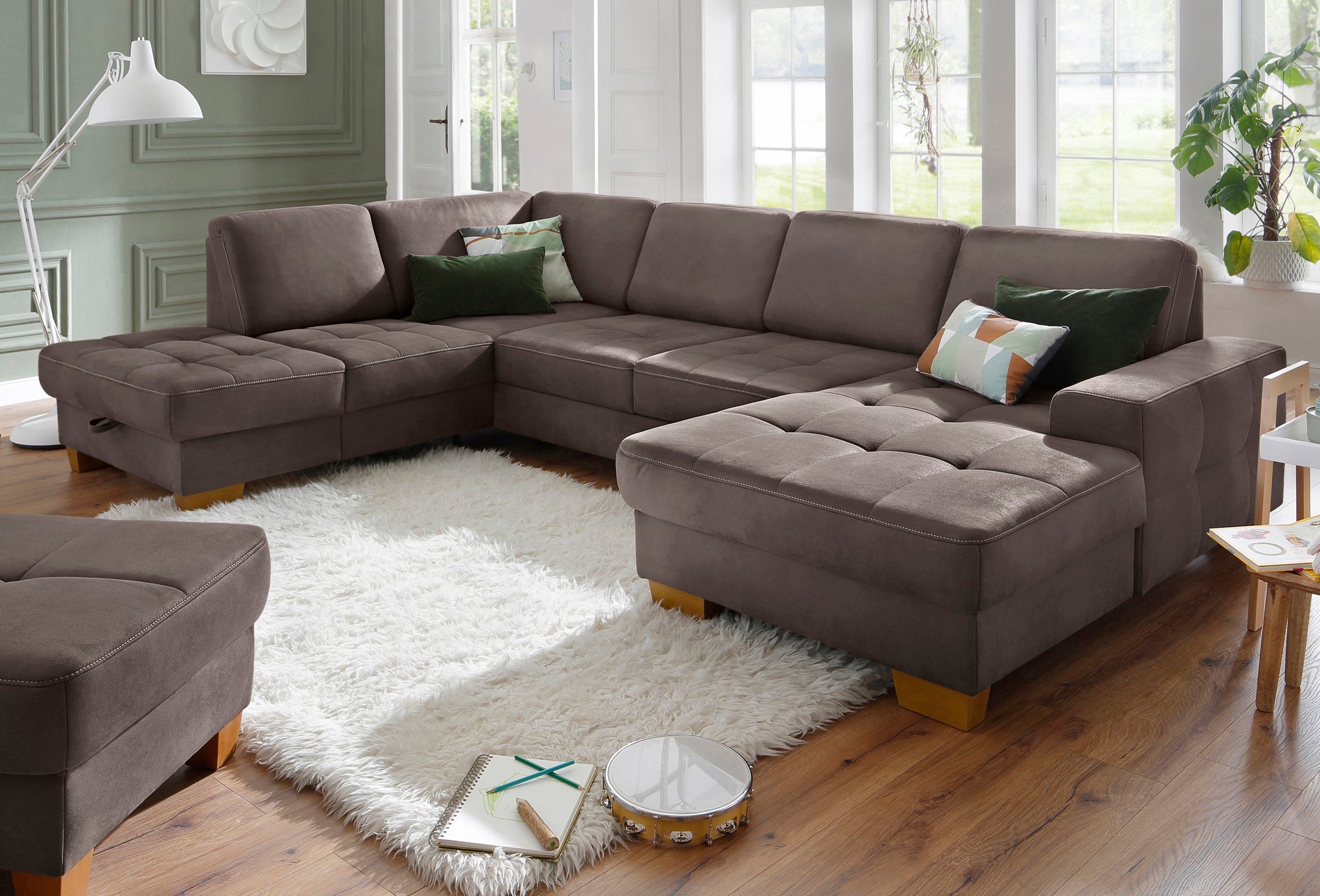 Home affaire Wohnlandschaft Puccini U-Form, mit günstig online kaufen