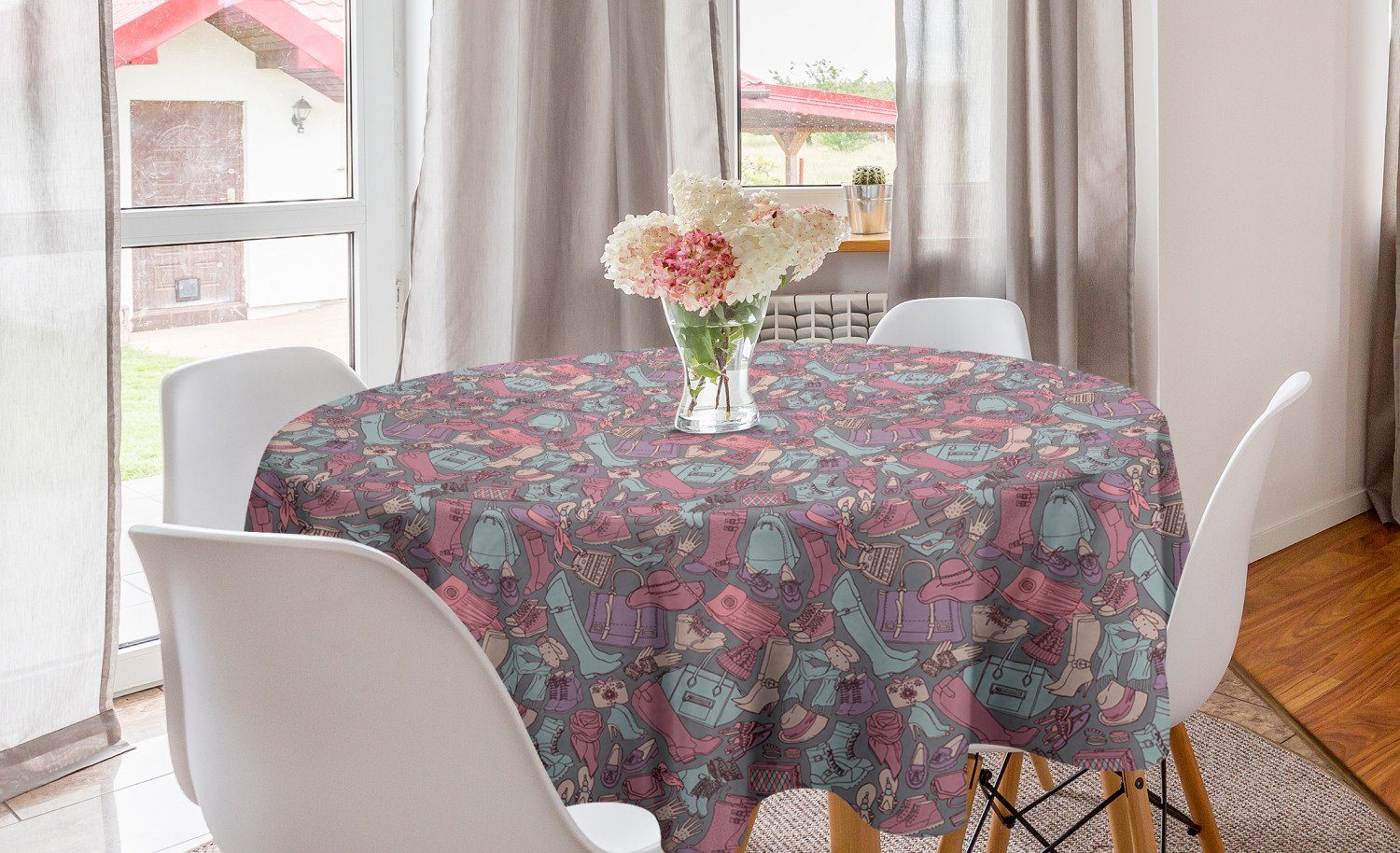 Abakuhaus Tischdecke Kreis Tischdecke Abdeckung für Esszimmer Küche Dekoration, Mode Kleiden und Zubehör Motiv